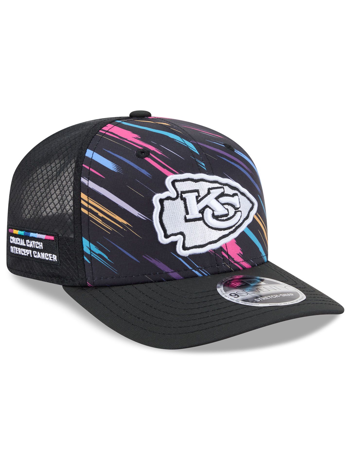 Kansas City Chiefs 2026 NFL Crucial Catch 9SEVENTY Stretch-Snap Trucker Cap