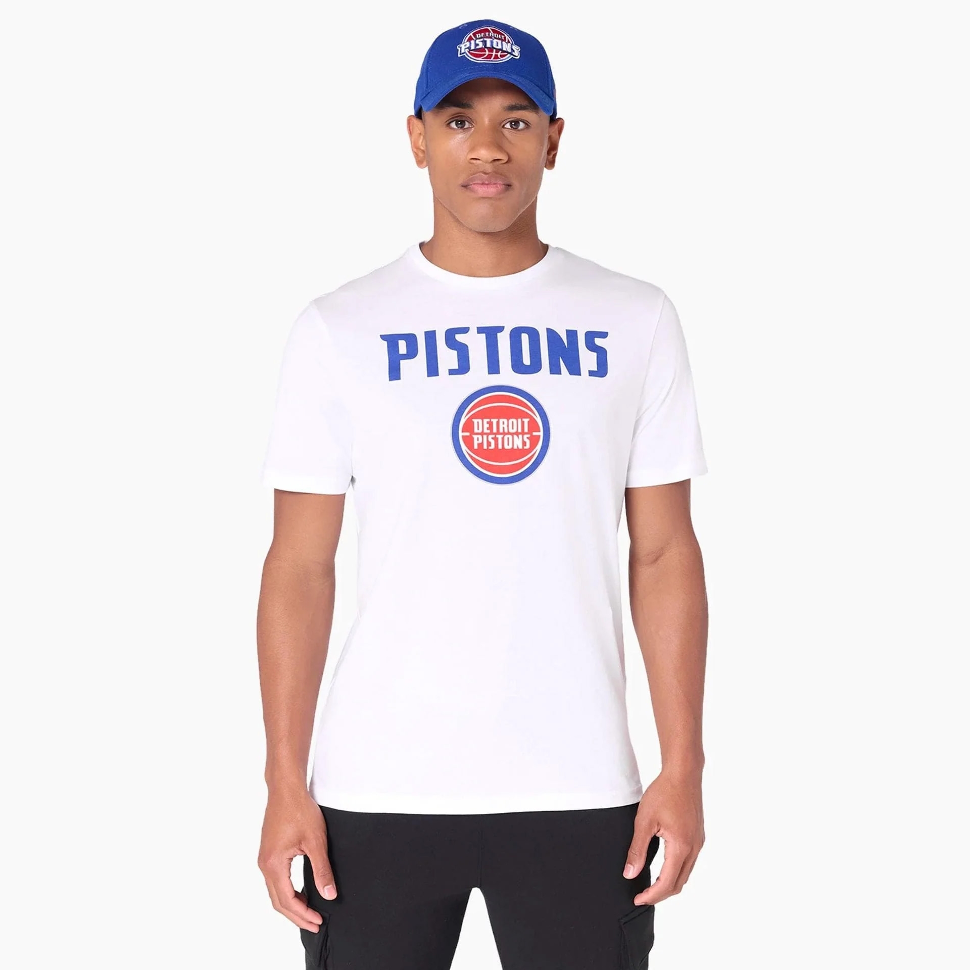 Detroit Pistons Team Logo NBA T-Shirt White