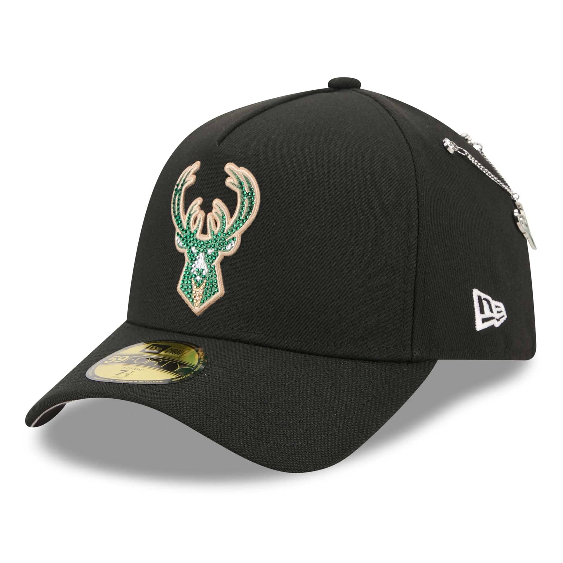 Milwaukee Bucks 2026 NBA Draft On-Stage Crystal 59FORTY A-Frame Fitted Cap Black