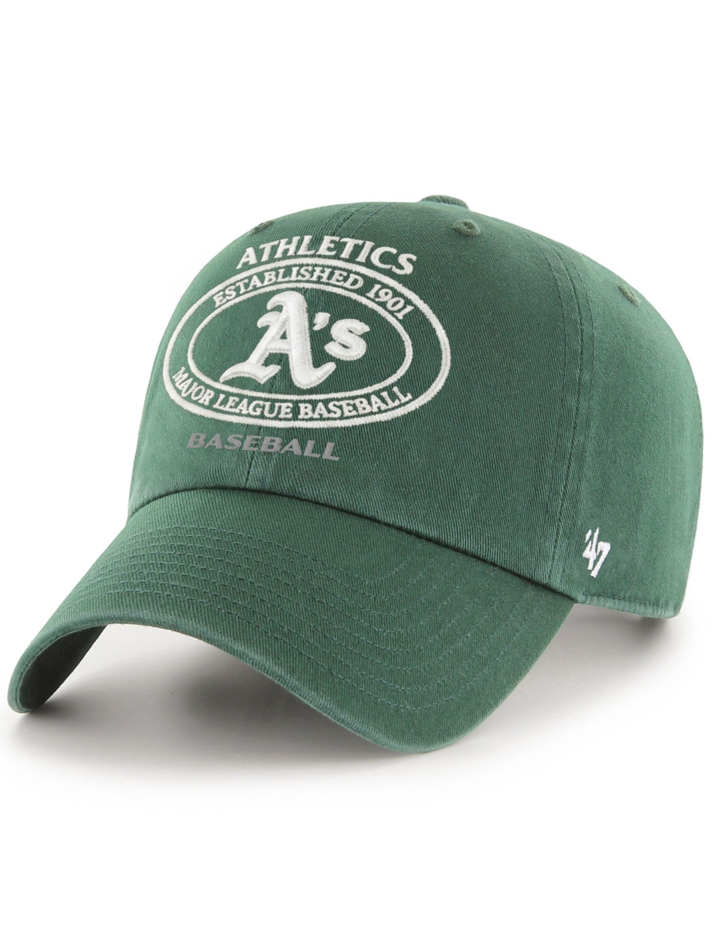 Athletics Circle Tone Clean Up Adjustable MLB Cap Grün