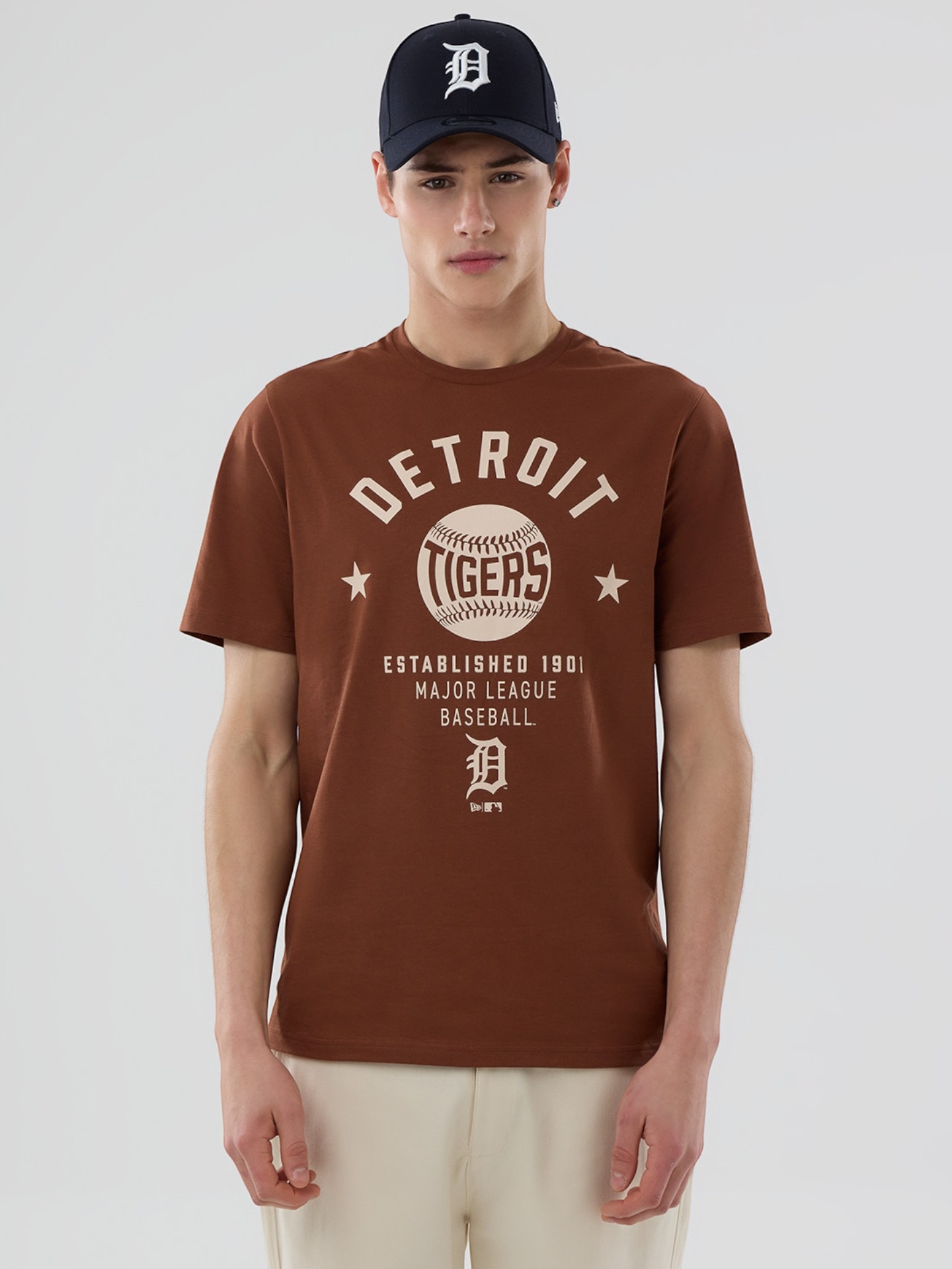 Detroit Tigers Baseball MLB T-Shirt Brown