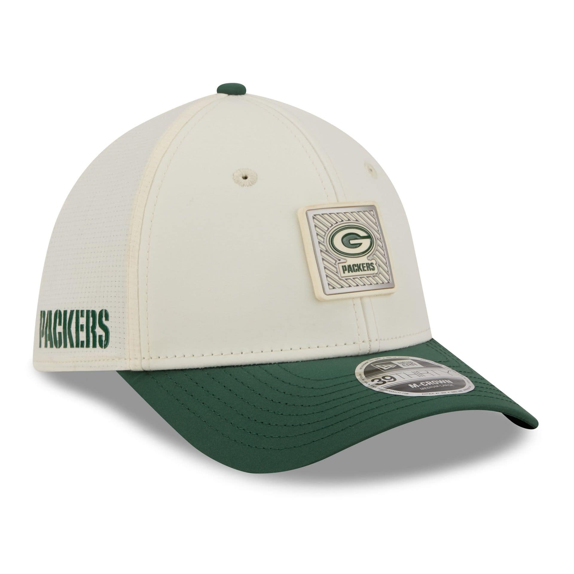 Green Bay Packers 2026 NFL Training Camp 39THIRTY Flex Cap Cream/Grün
