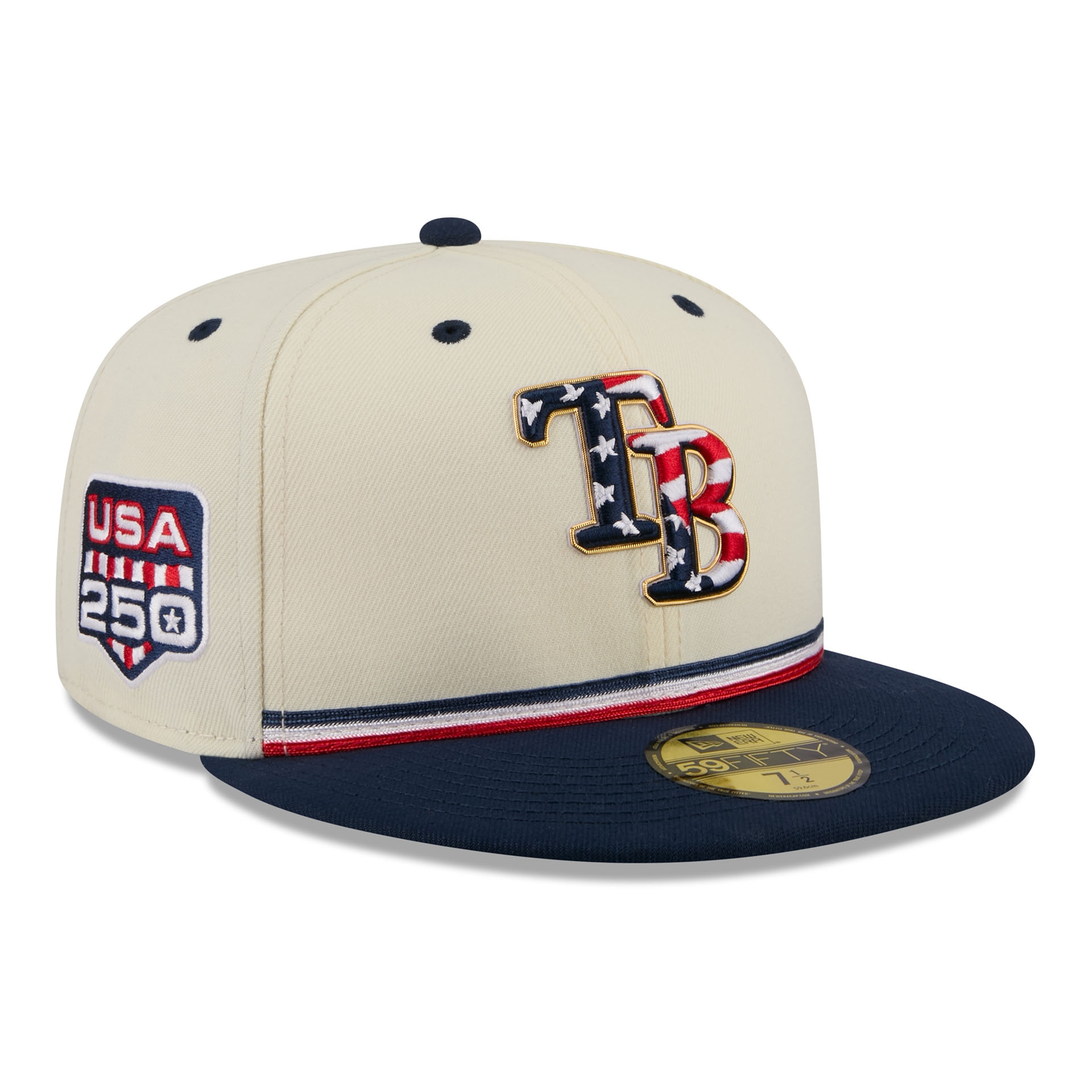 Tampa Bay Rays 2026 4th of July USA 250 59FIFTY Fitted MLB Cap