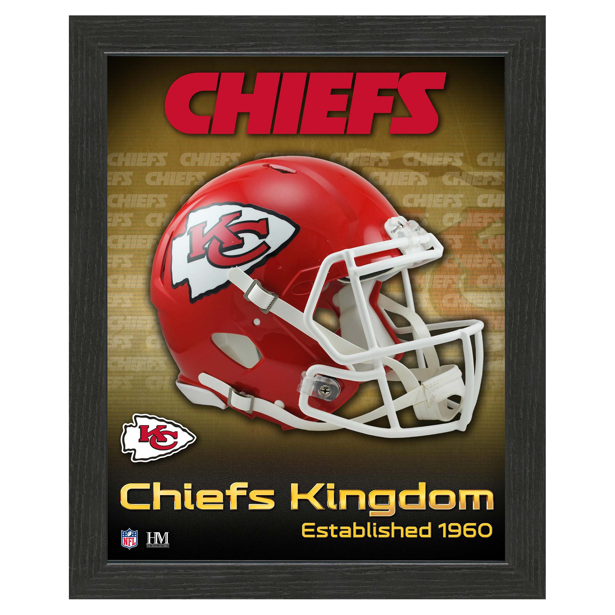 Kansas City Chiefs NFL Team Helmet Gerahmtes Bild