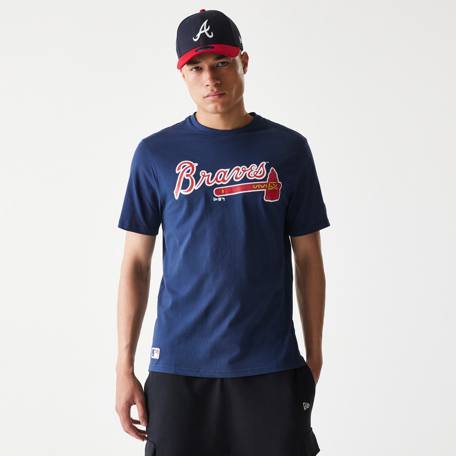 Atlanta Braves Team Logo MLB T-Shirt Navy