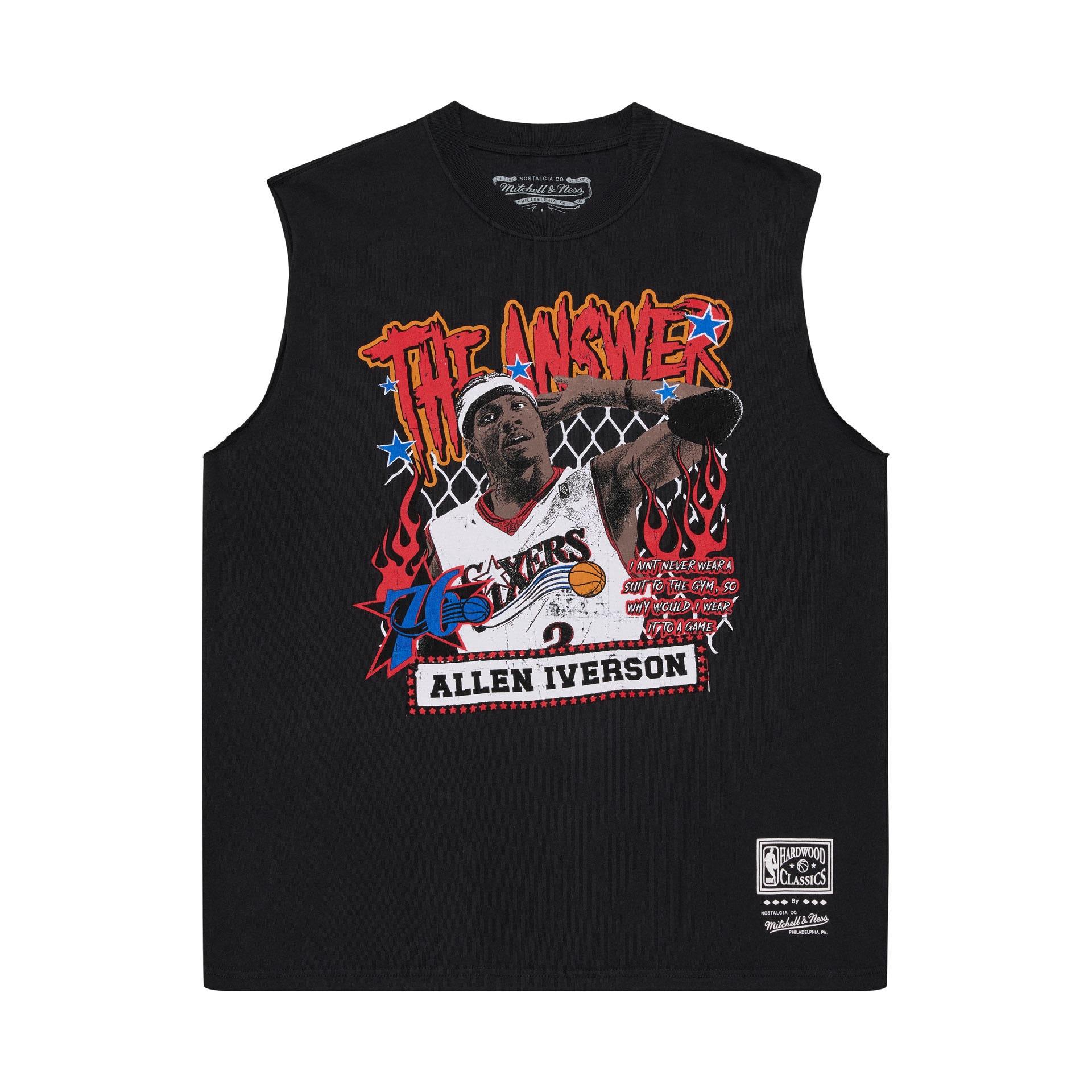 Allen Iverson Philadelphia 76ers Best In Class Muscle Tank Top Schwarz