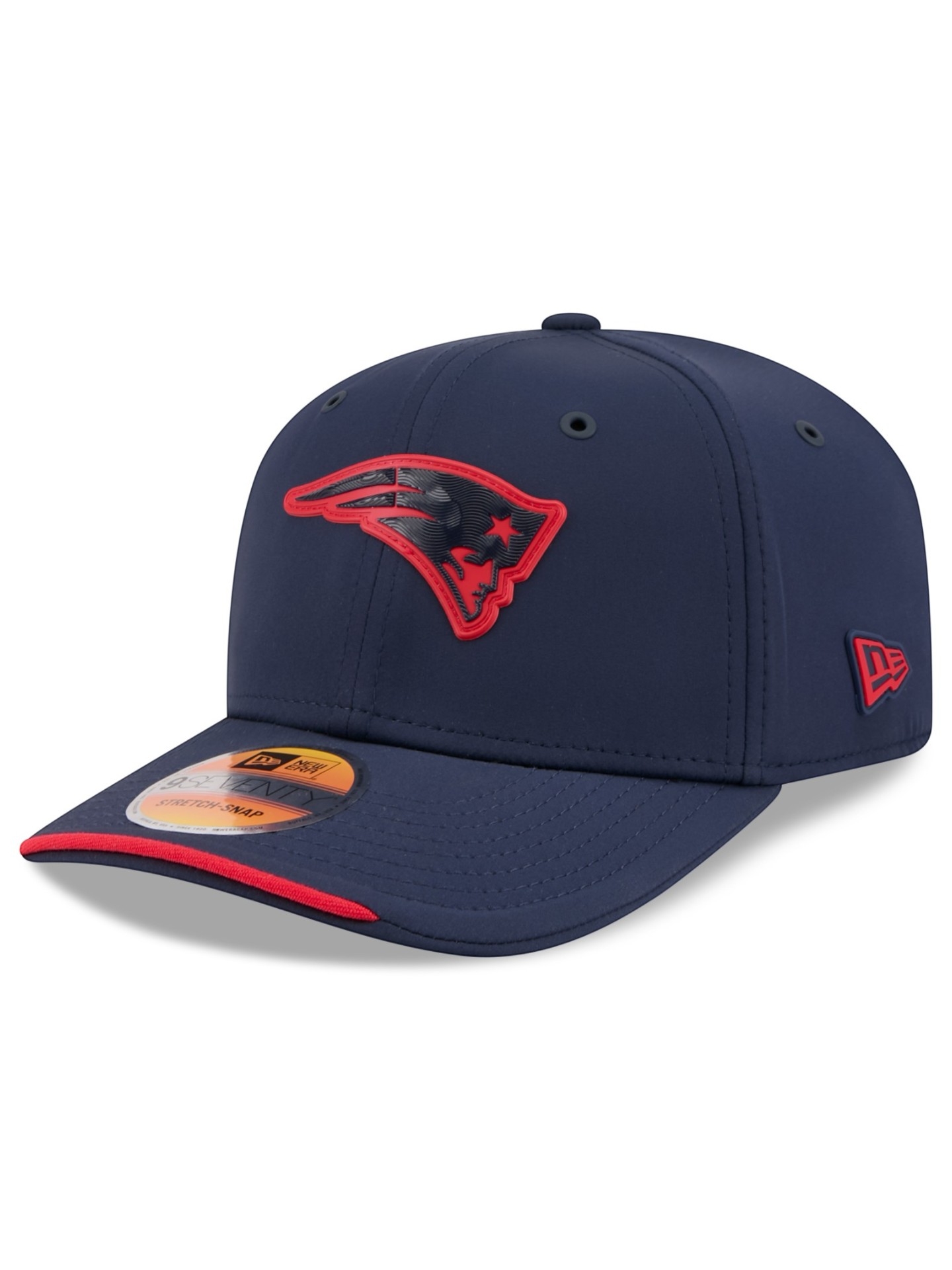 New England Patriots 2026 NFL Sideline 9SEVENTY Stretch-Snap Cap Navy