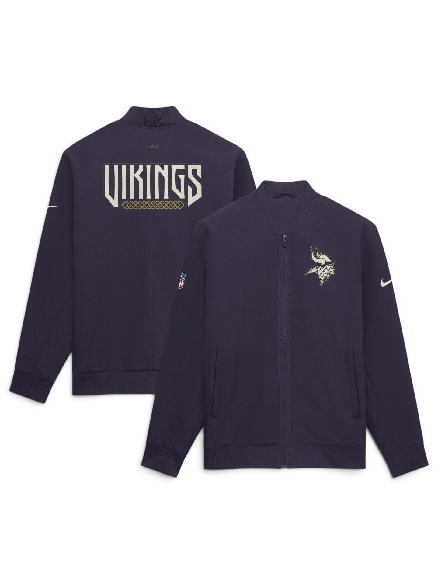 Minnesota Vikings 2026 Rivalries Sideline Bomber Jacket Purple