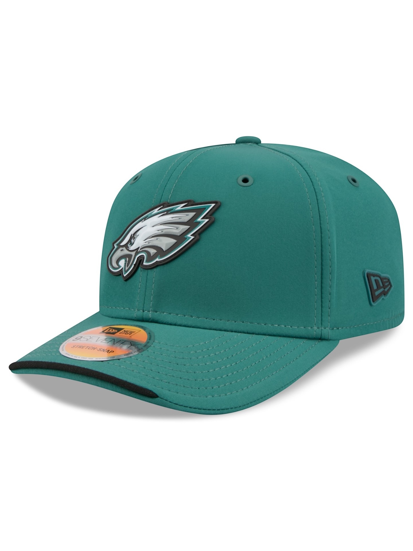 Philadelphia Eagles 2026 NFL Sideline 9SEVENTY Stretch-Snap Cap Grün