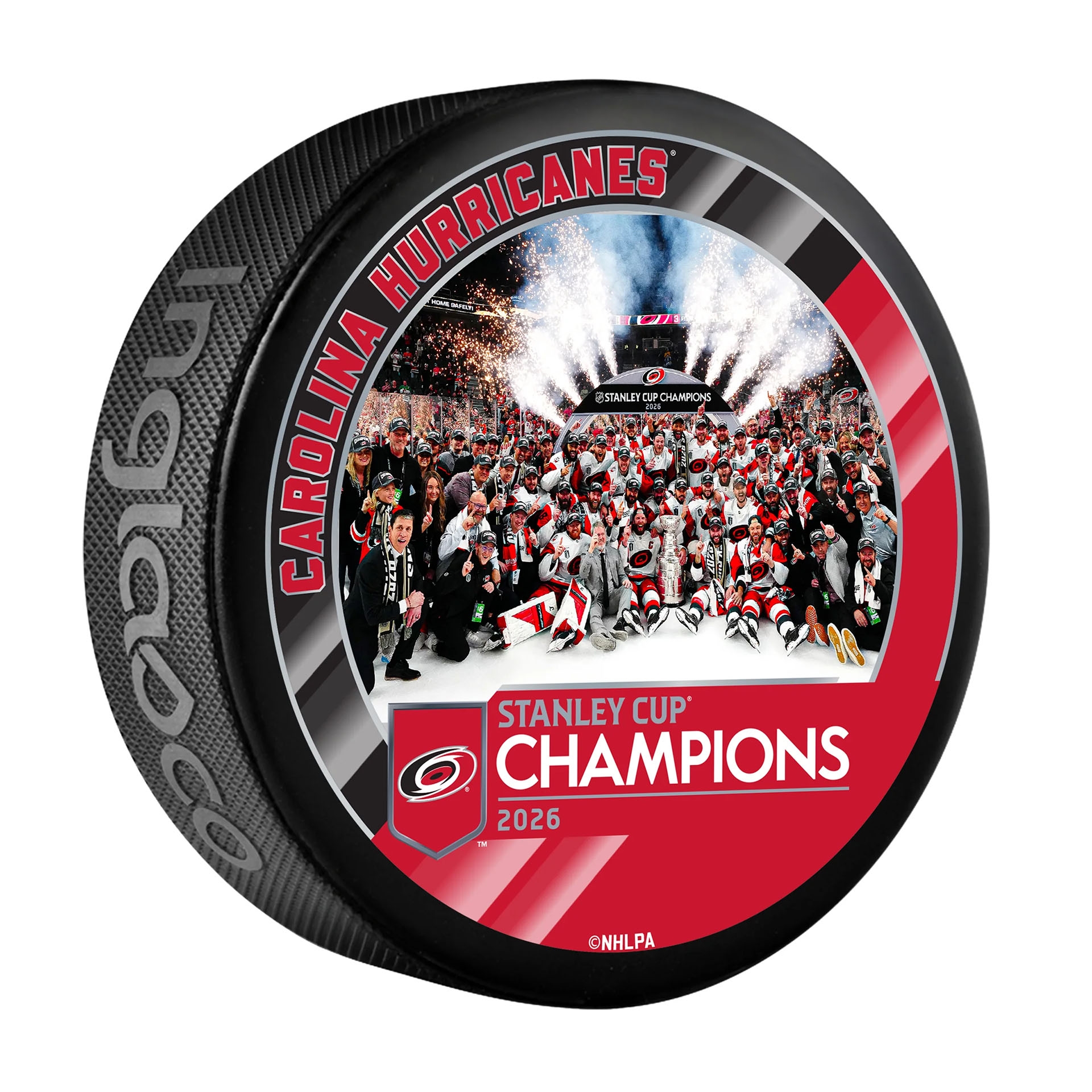 Carolina Hurricanes 2026 Stanley Cup Champs Team Photo Puck