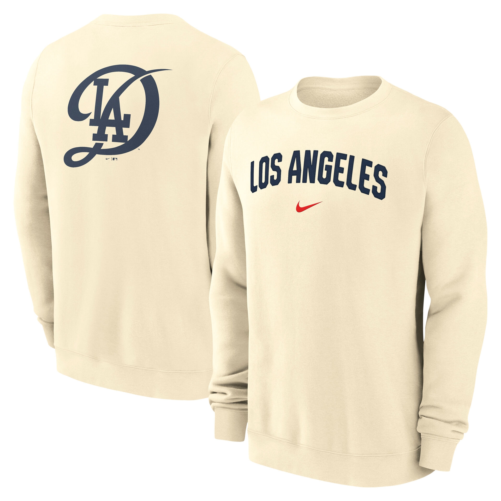 Los Angeles Dodgers City Connect 2-Hit Club Crew Pullover Cream