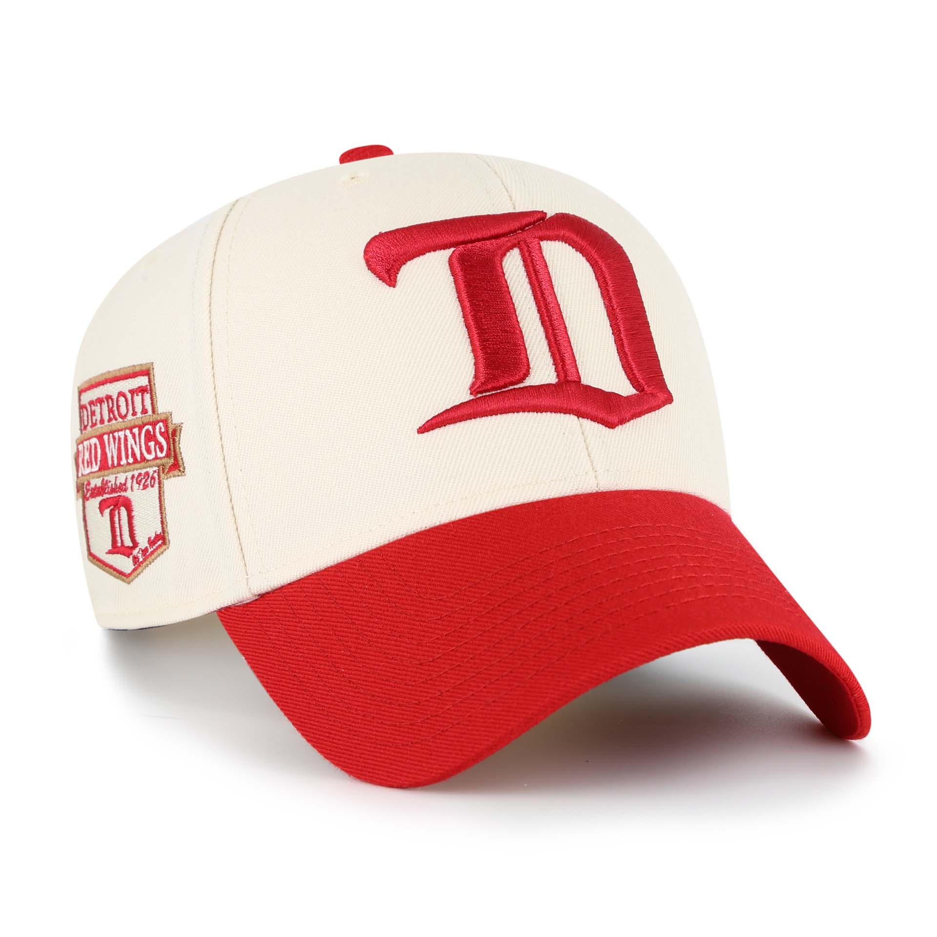 Detroit Red Wings Established Patch Sure MVP Snapback NHL Cap Natural