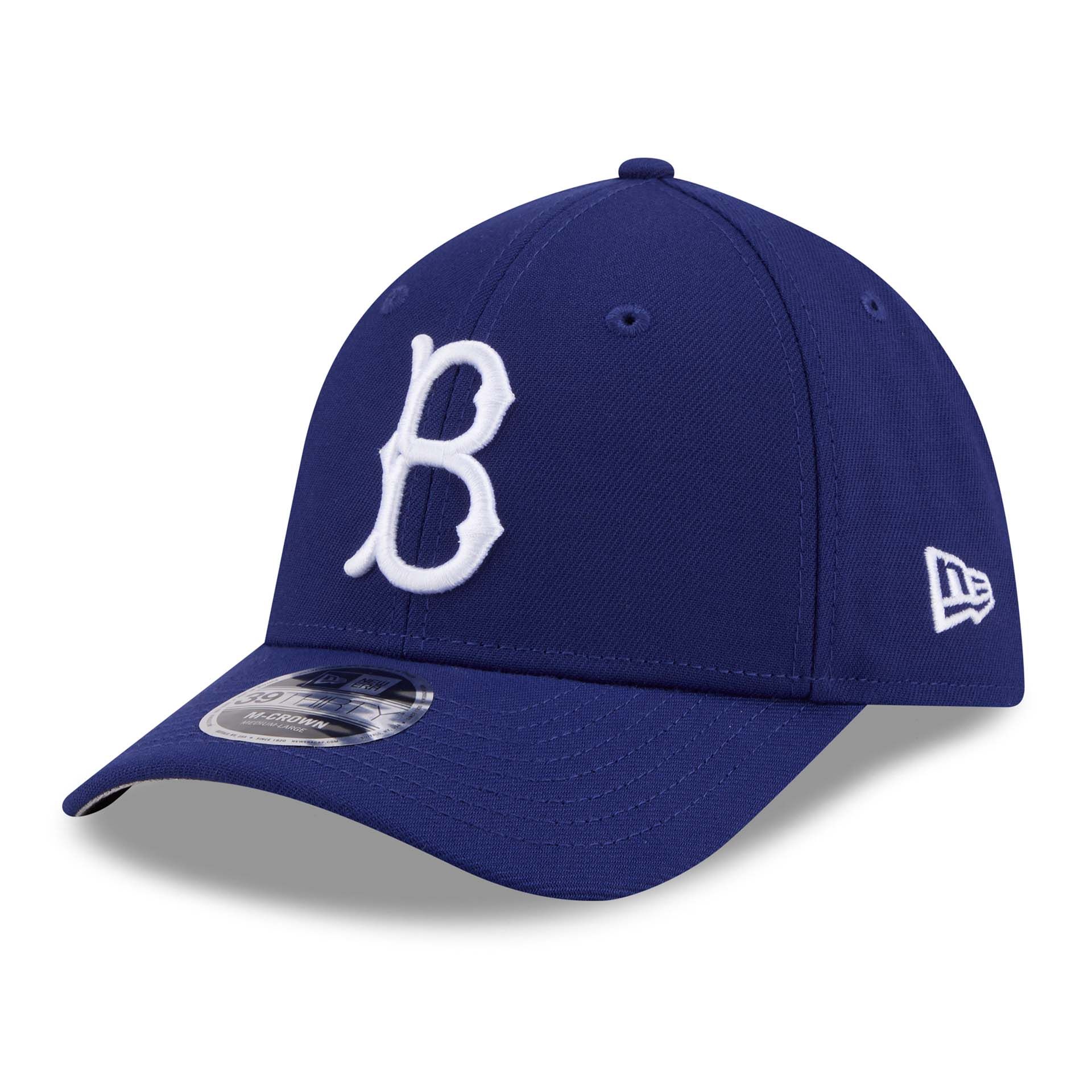 Brooklyn Dodgers MLB Cooperstown Team Logo 39THIRTY M-Crown Flex Cap Blau