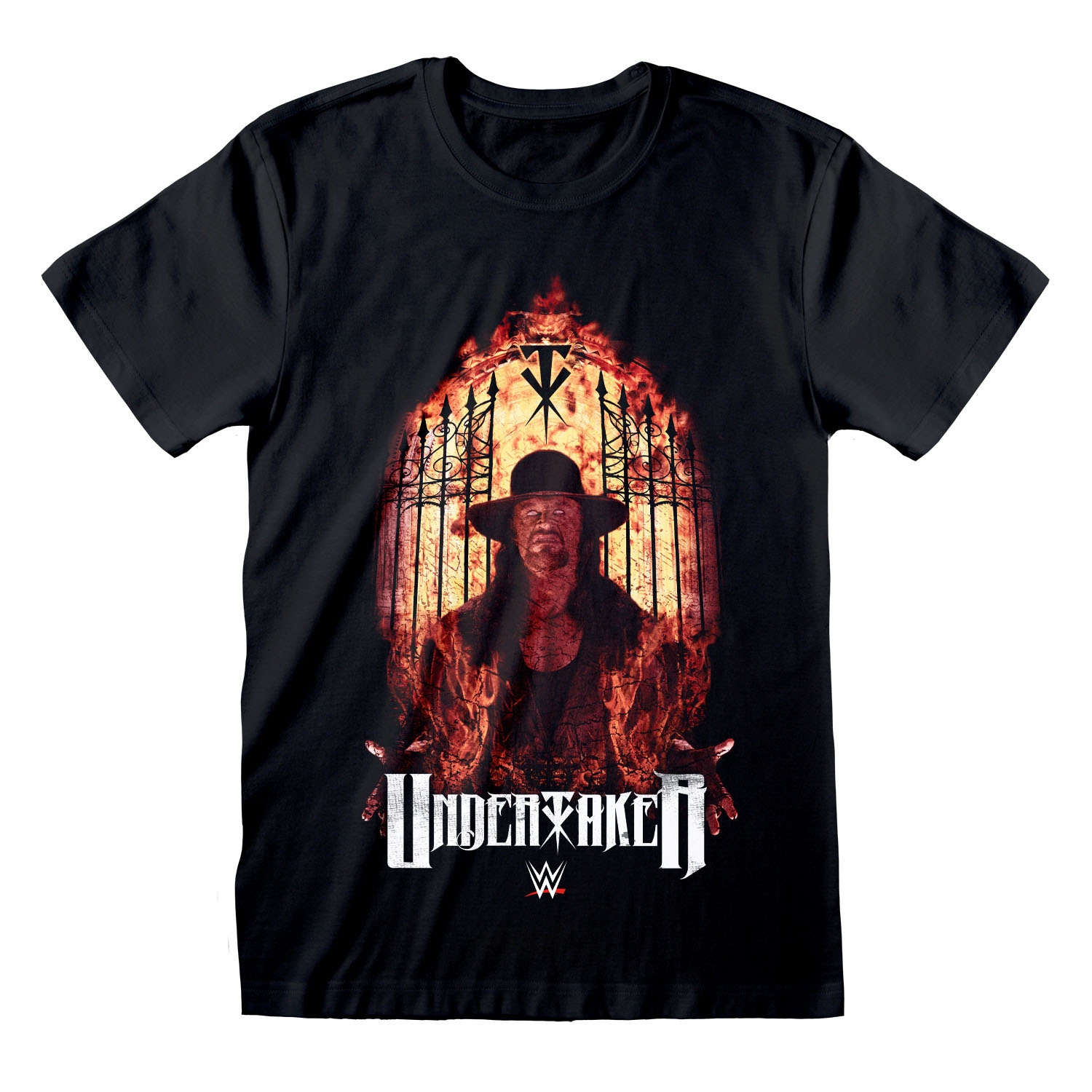 The Undertaker Flames WWE T-Shirt Black