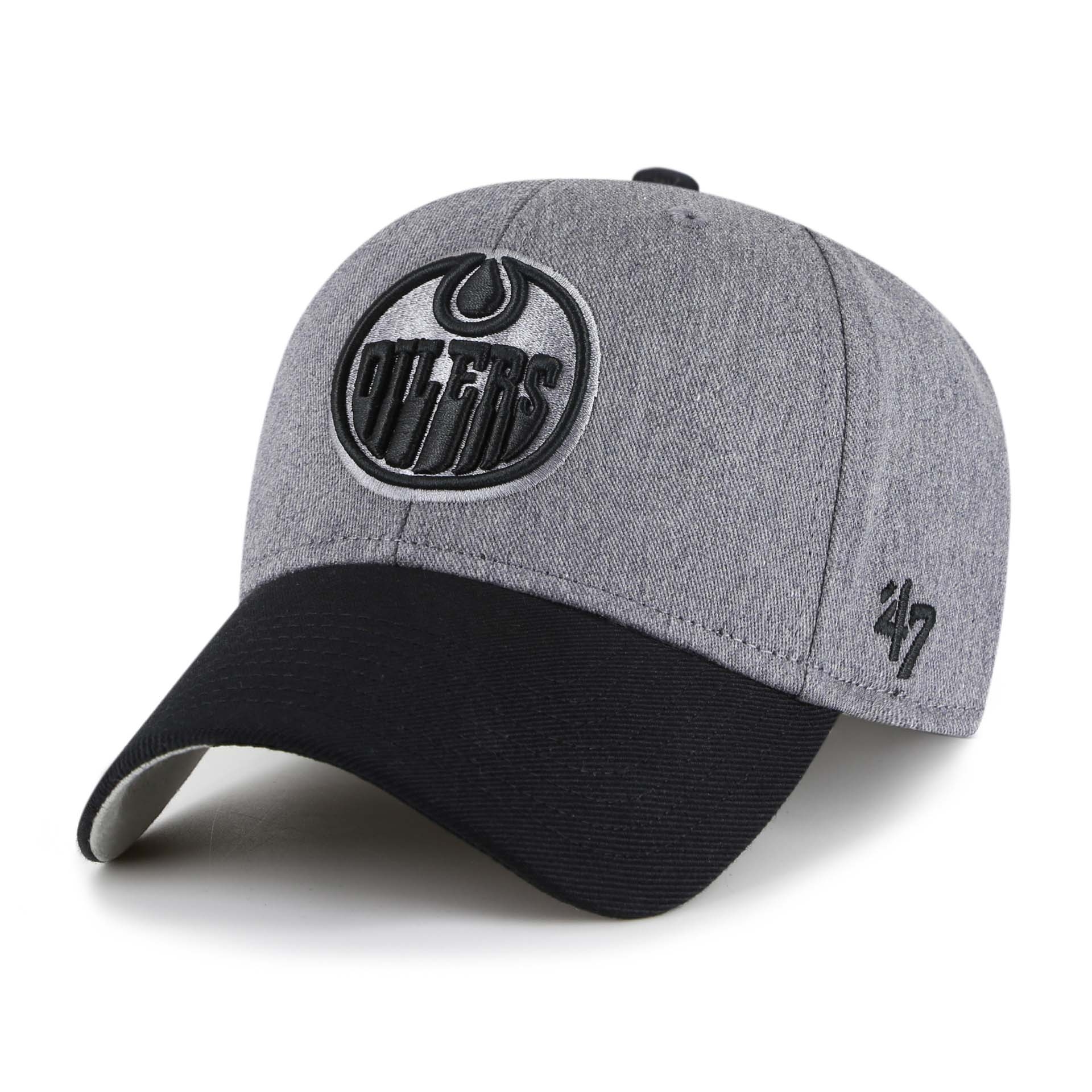 Edmonton Oilers '47 MVP Granite Adjustable NHL Cap Charcoal