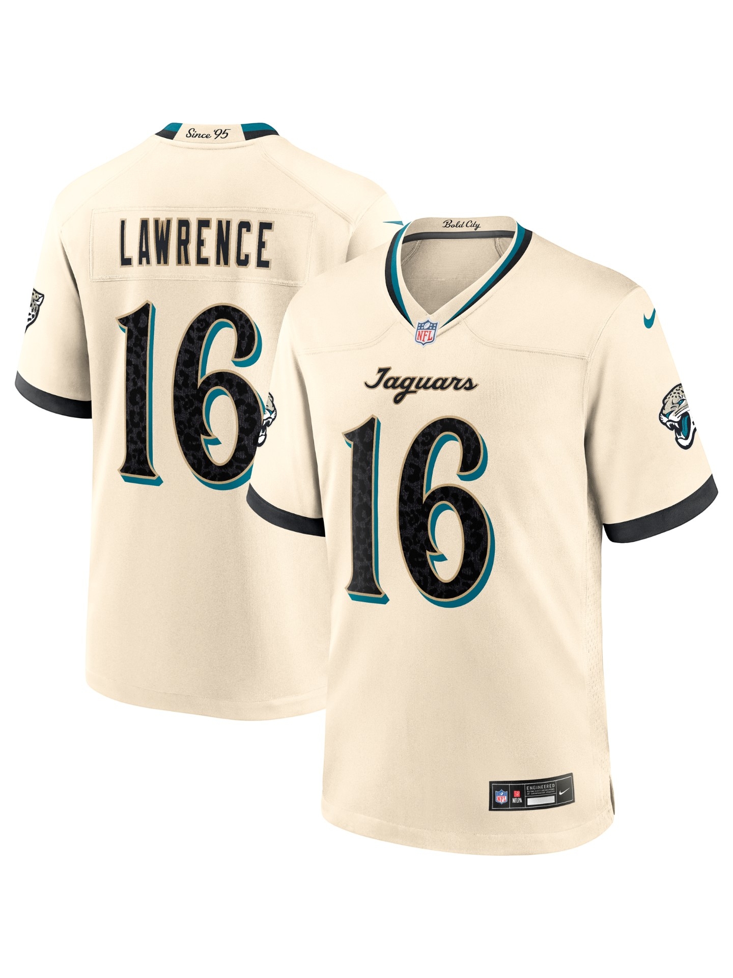 Trevor Lawrence #16 Jacksonville Jaguars 2026 Rivalries Game NFL Jersey Natural