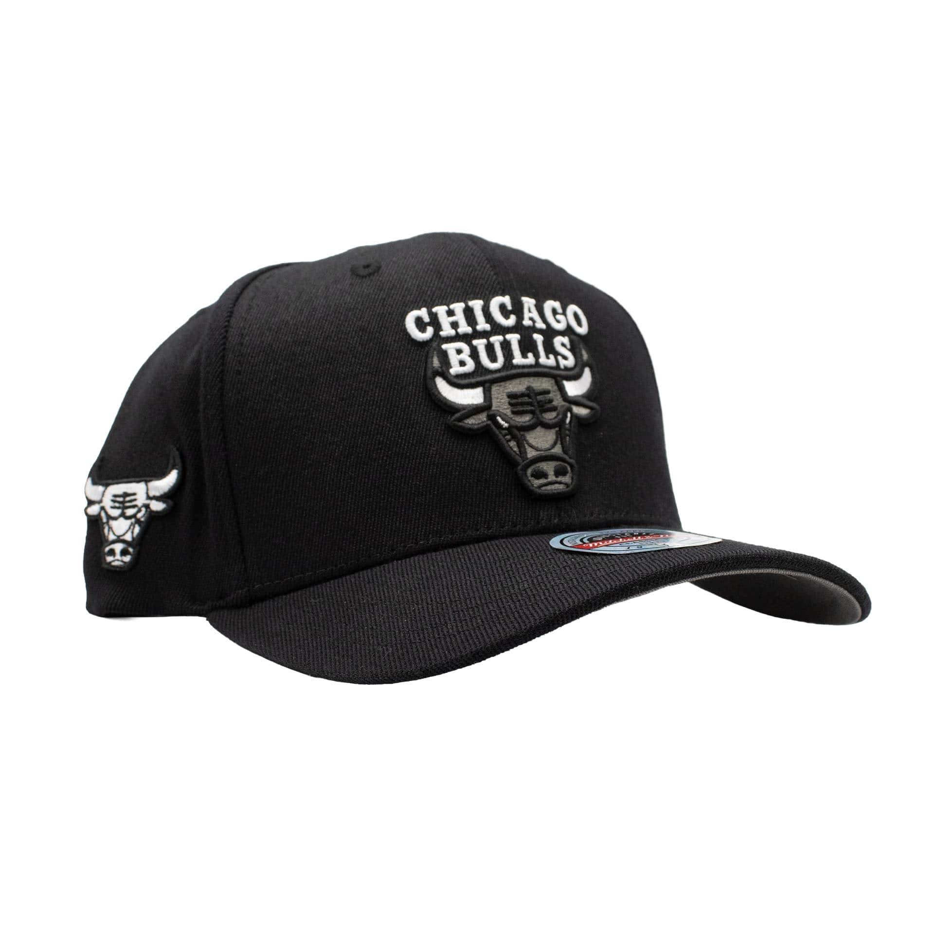 Chicago Bulls Monochrome Classic Red Stretch-Snap NBA Cap Schwarz