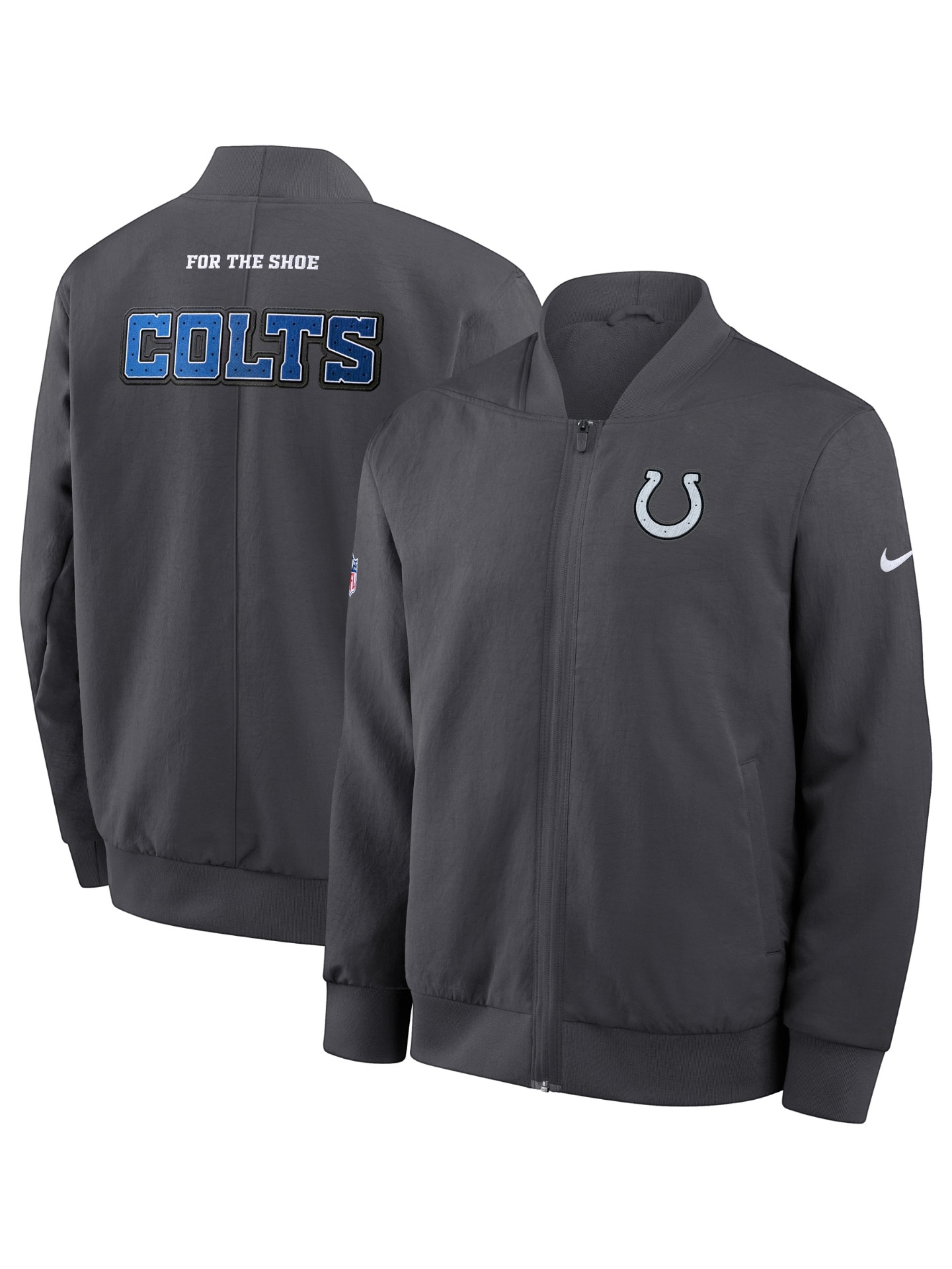 Indianapolis Colts 2026 Rivalries Sideline Bomber Jacke Dunkelgrau
