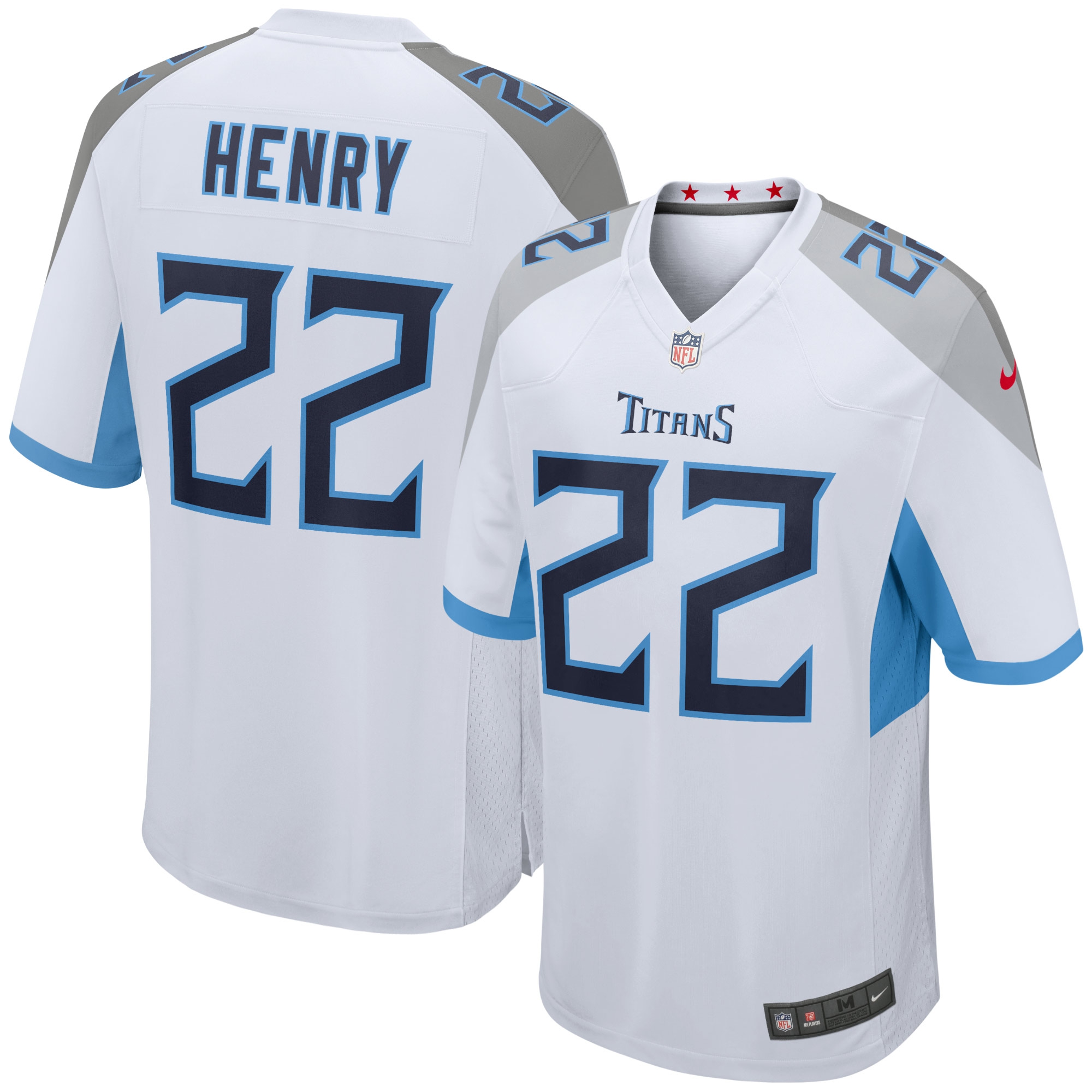 Derrick Henry #22 Tennessee Titans Nike Game NFL Football Trikot Weiß