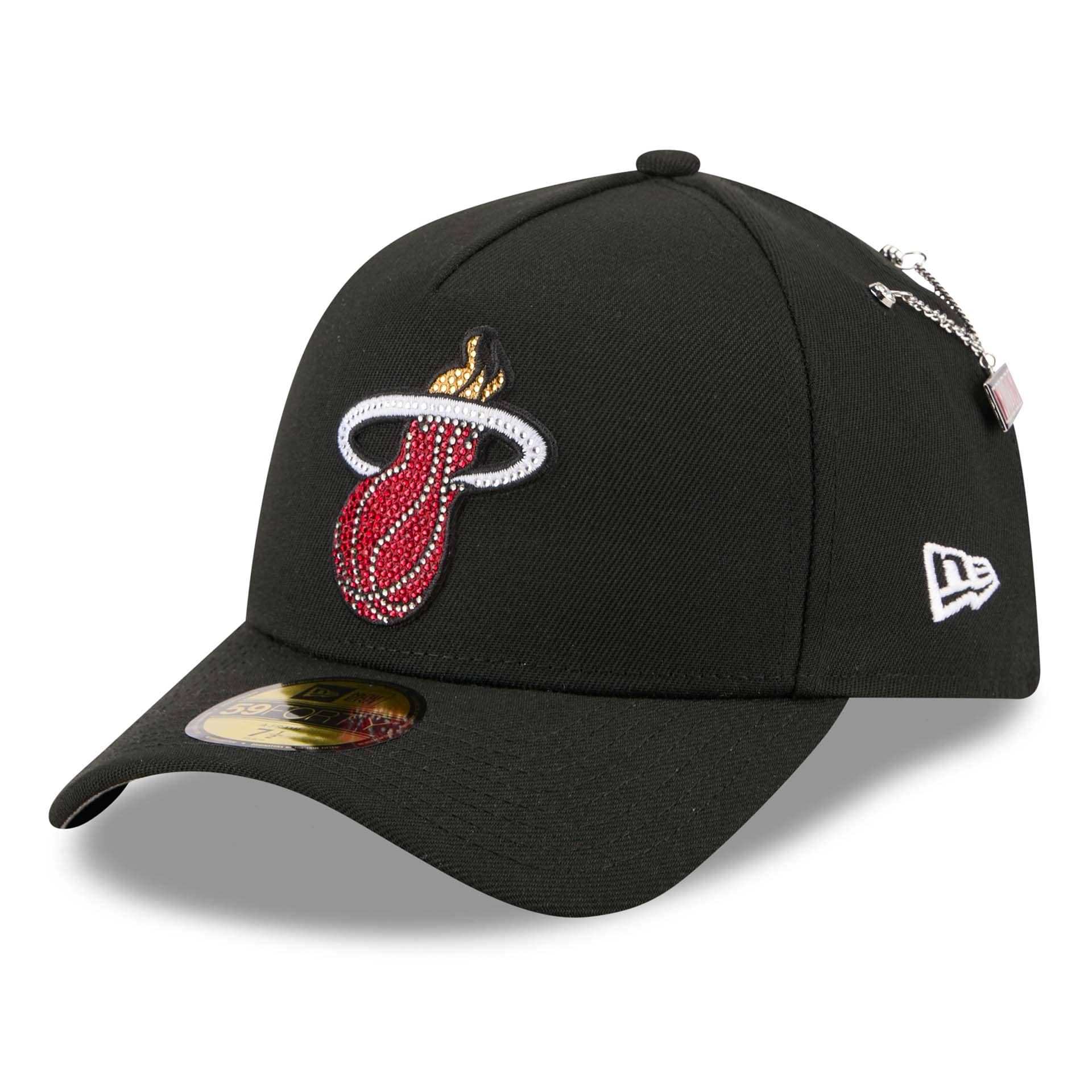 Miami Heat 2026 NBA Draft On-Stage Crystal 59FORTY A-Frame Fitted Cap Black