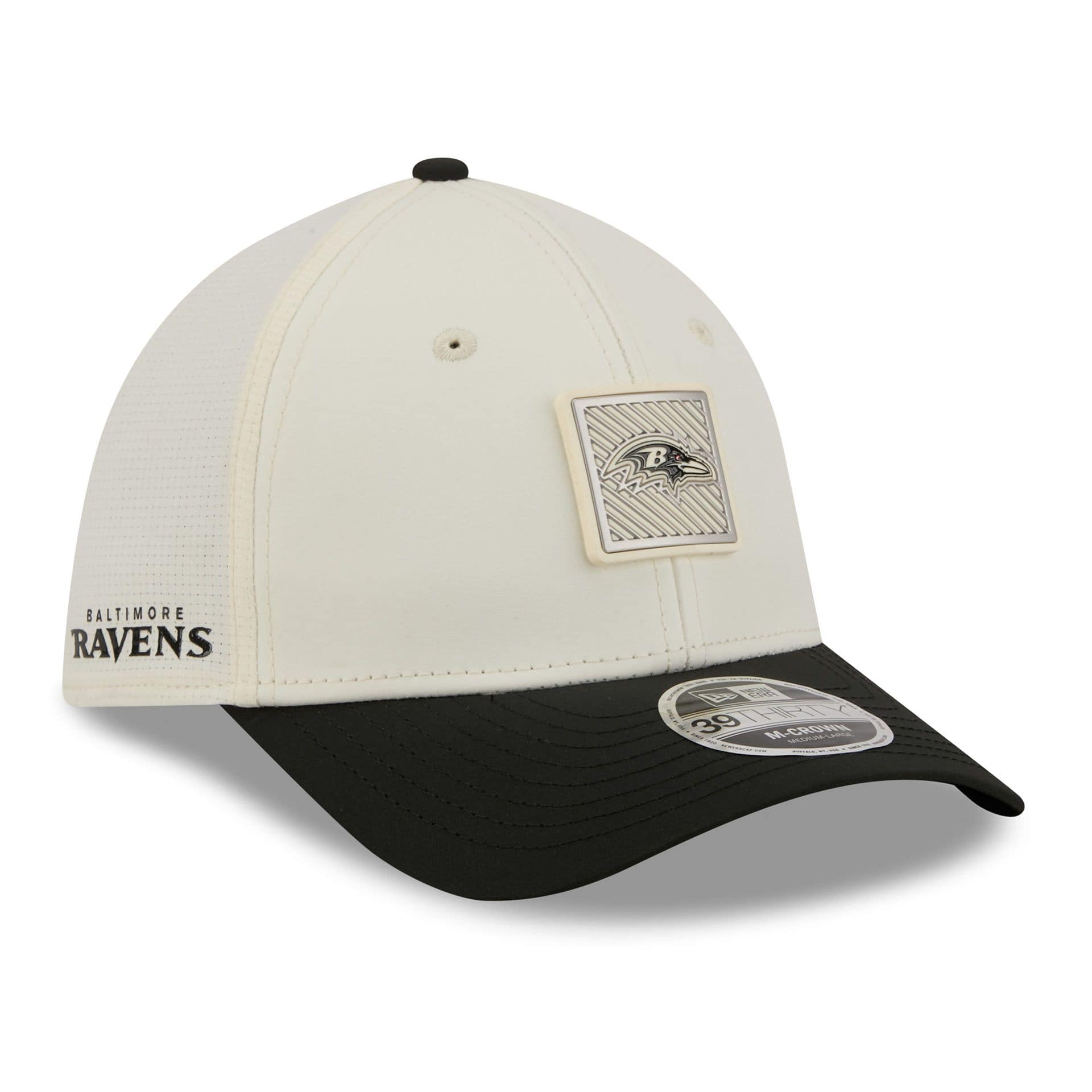 Baltimore Ravens 2026 NFL Training Camp 39THIRTY Flex Cap Cream/Black