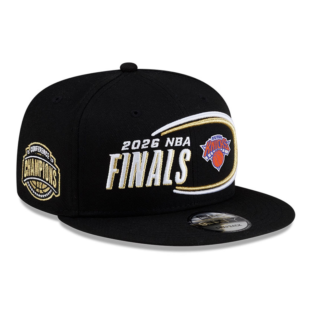 New York Knicks 2026 NBA Conference Champions Locker Room 9FIFTY Snapback Cap Black