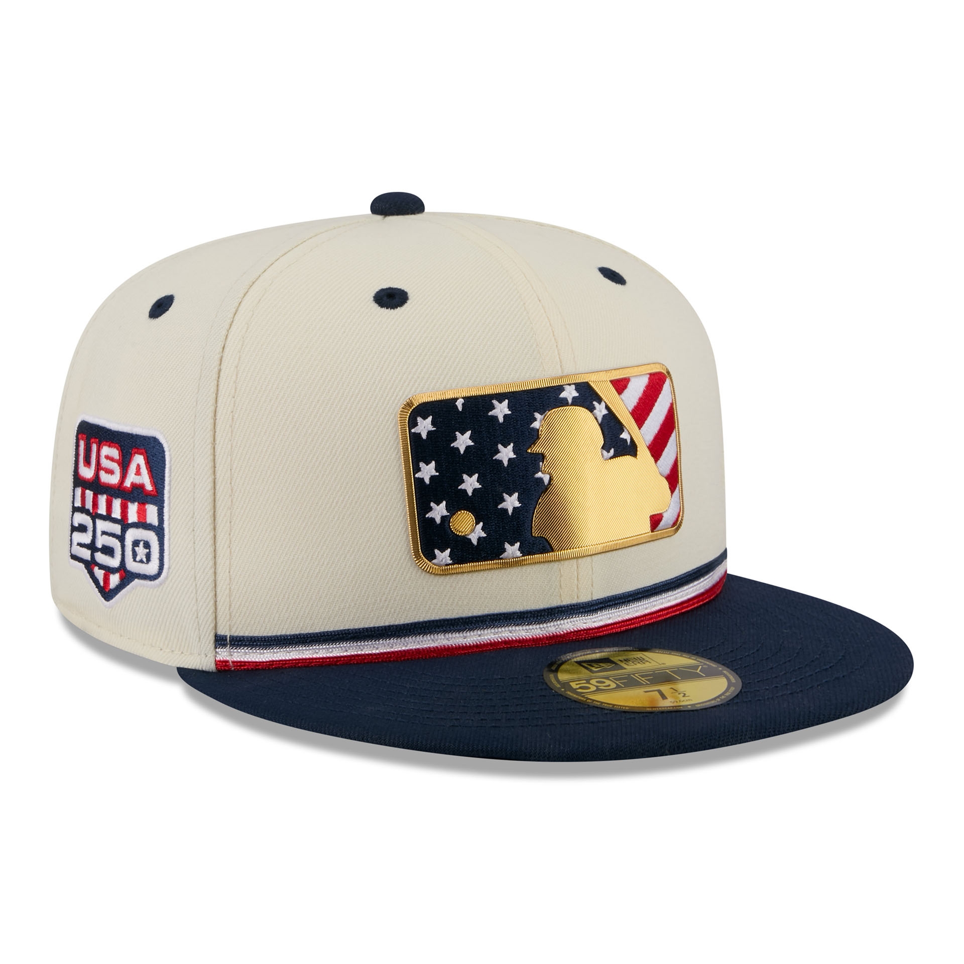 MLB Logo 2026 4th of July USA 250 59FIFTY Fitted MLB Cap