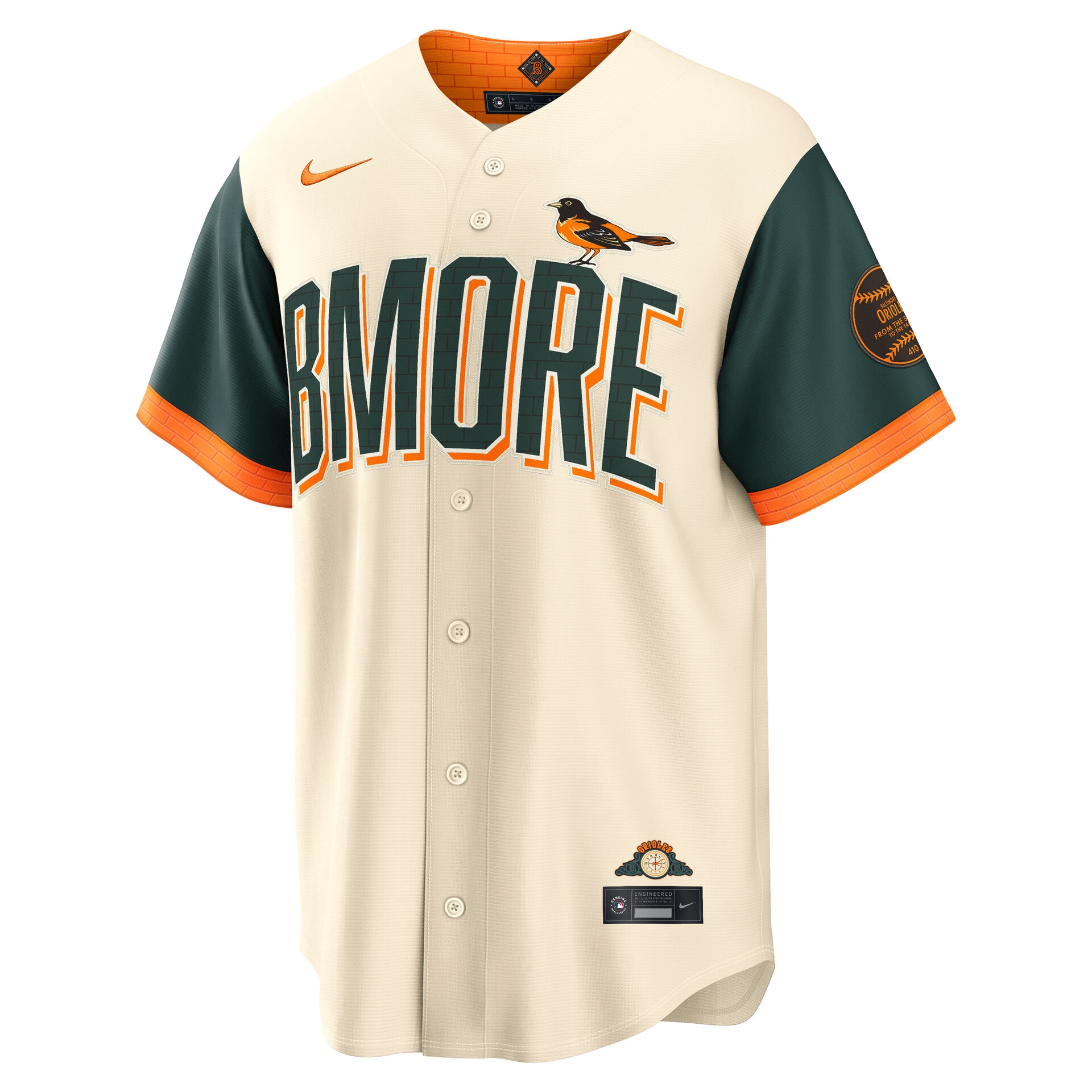 Baltimore Orioles 2026 City Connect Stadium MLB Trikot Cream