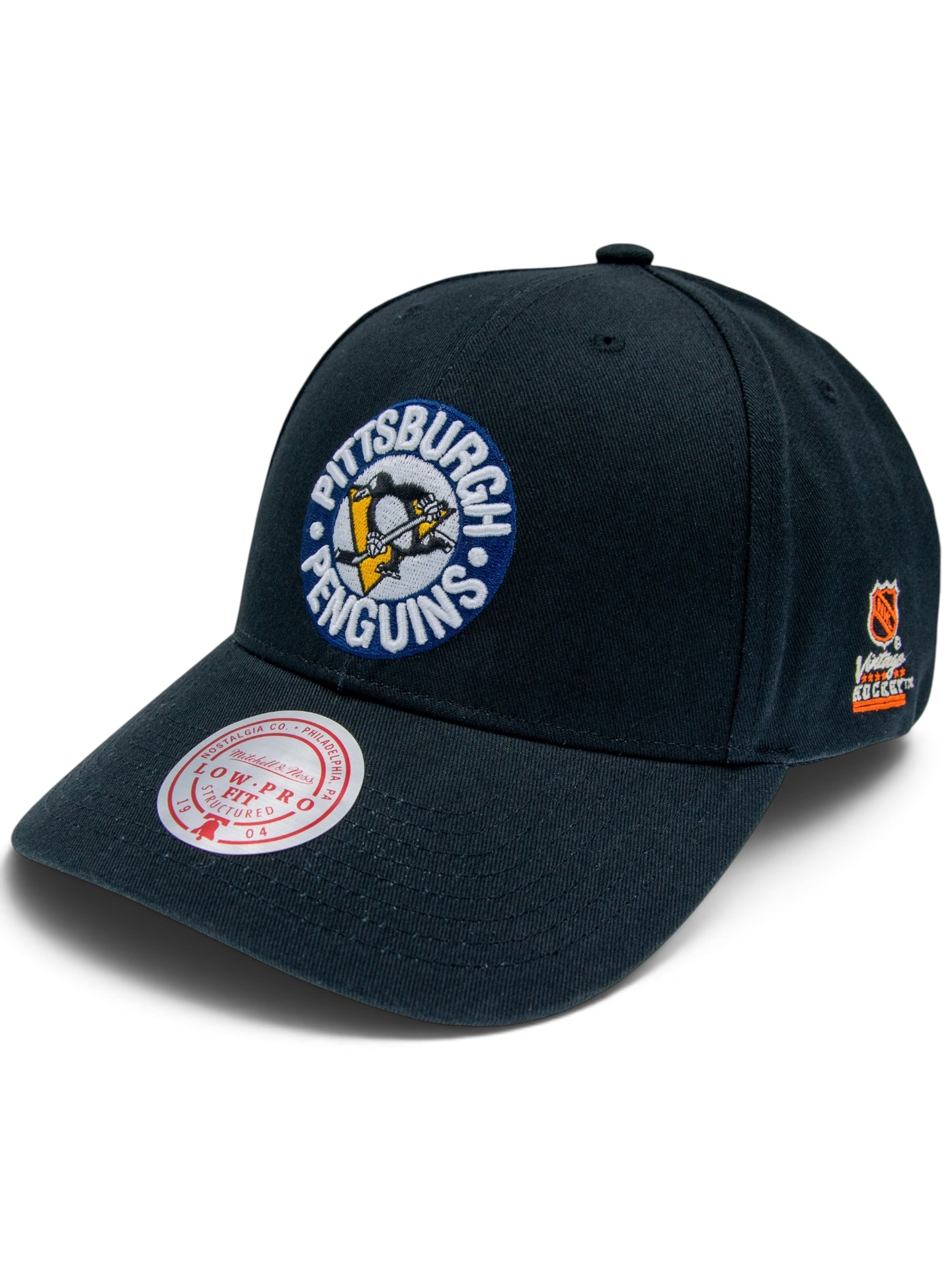 Pittsburgh Penguins Vintage Hockey Low Pro Snapback NHL Cap Black
