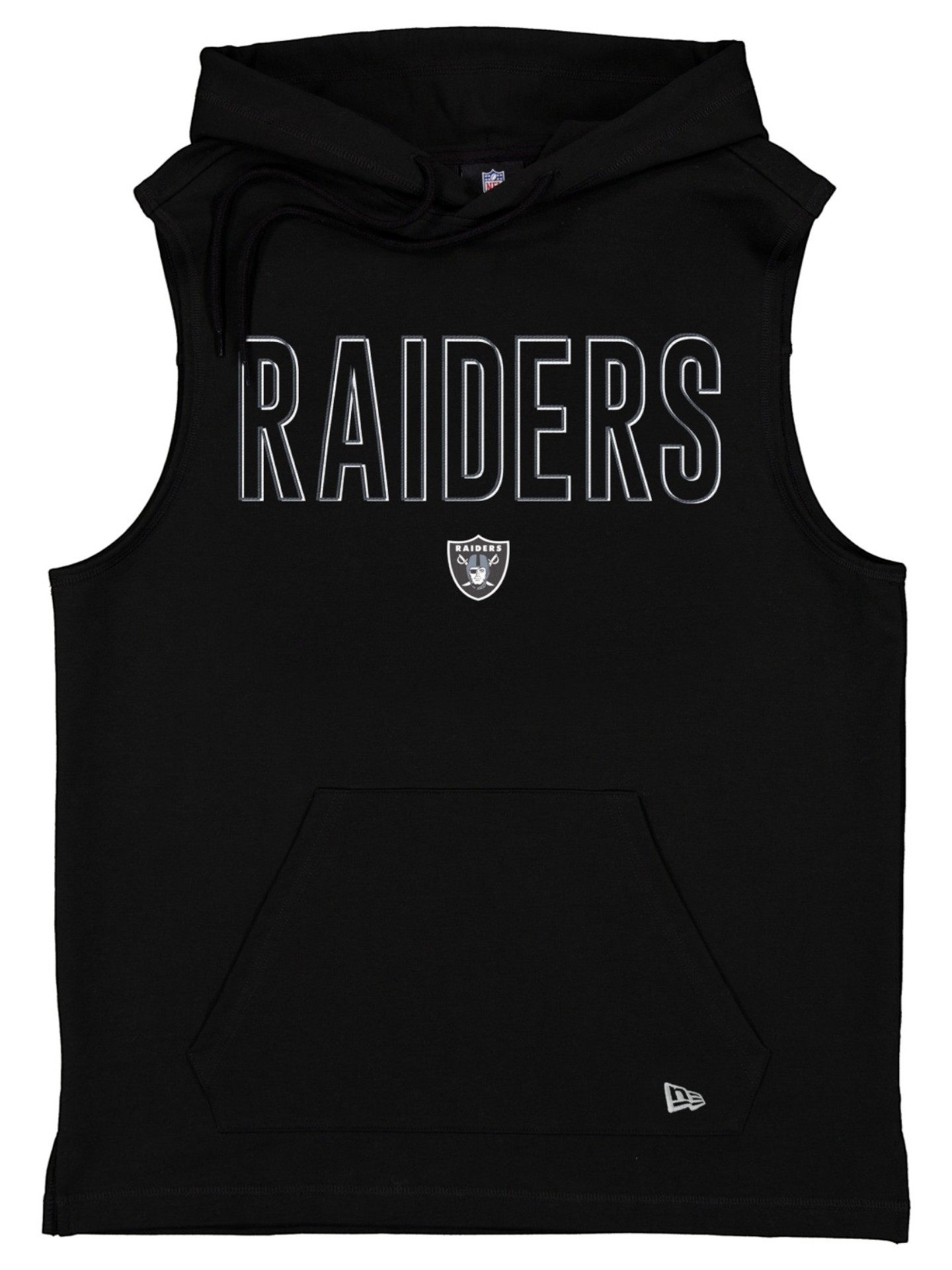 Las Vegas Raiders 2026 NFL Sideline Sleeveless Hoodie Schwarz