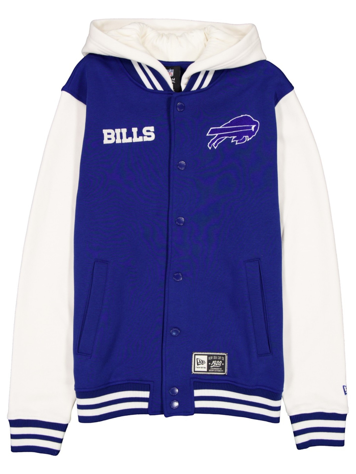 Buffalo Bills Letterman Hooded NFL Jacket Blue