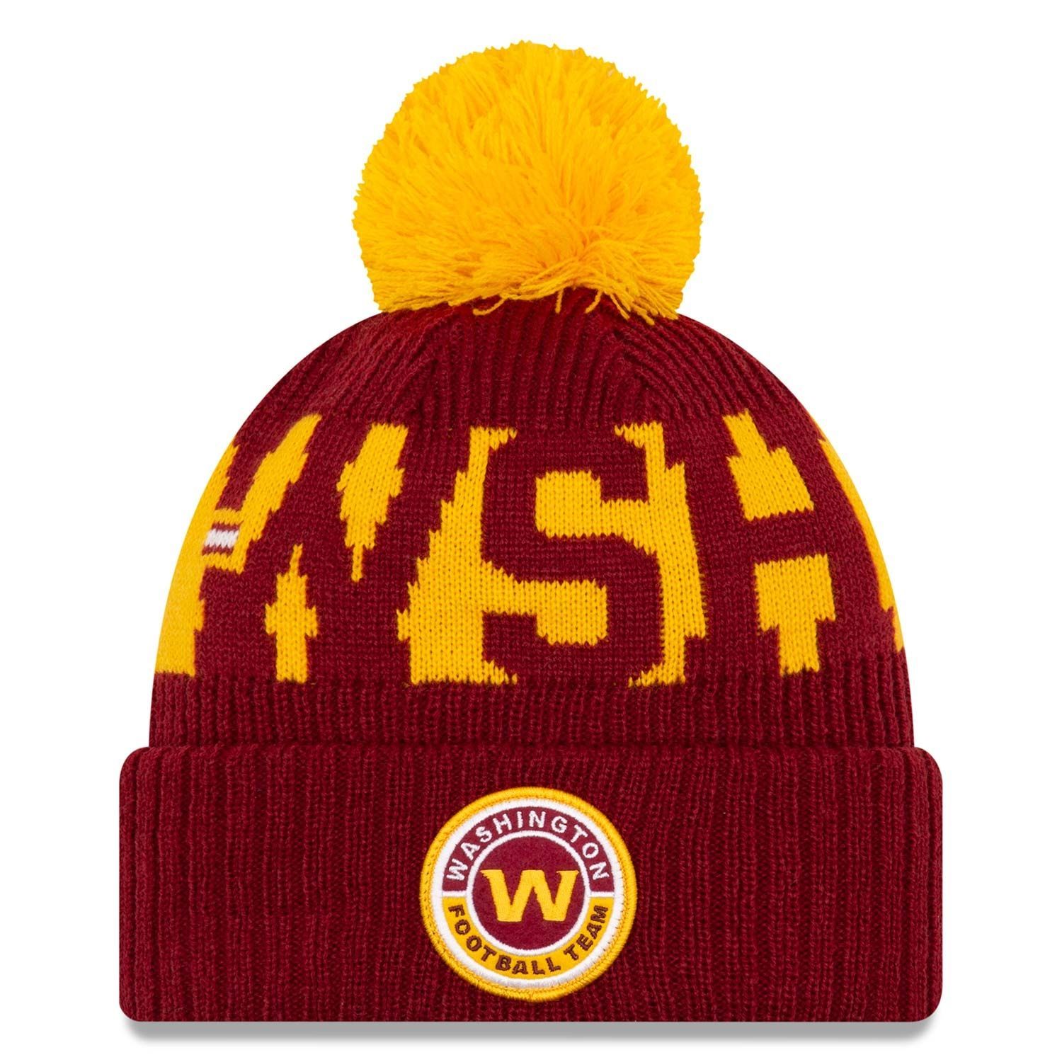 Washington Football Team Official 2020 NFL Sideline New Era Sport Knit Hat
