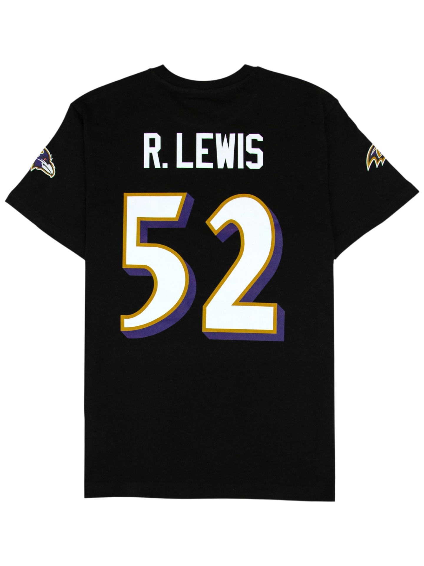 Ray Lewis #52 Baltimore Ravens Wordmark Player NFL T-Shirt Schwarz