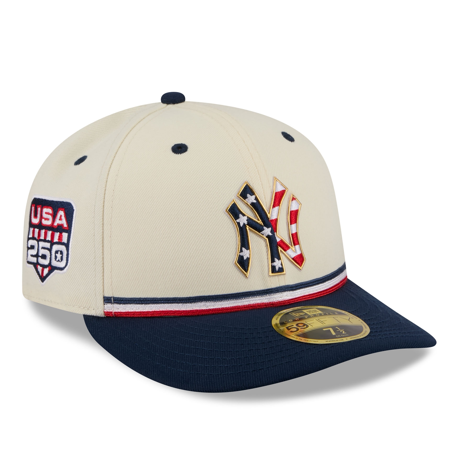 New York Yankees 2026 4th of July USA 250 Low Profile 59FIFTY Fitted MLB Cap