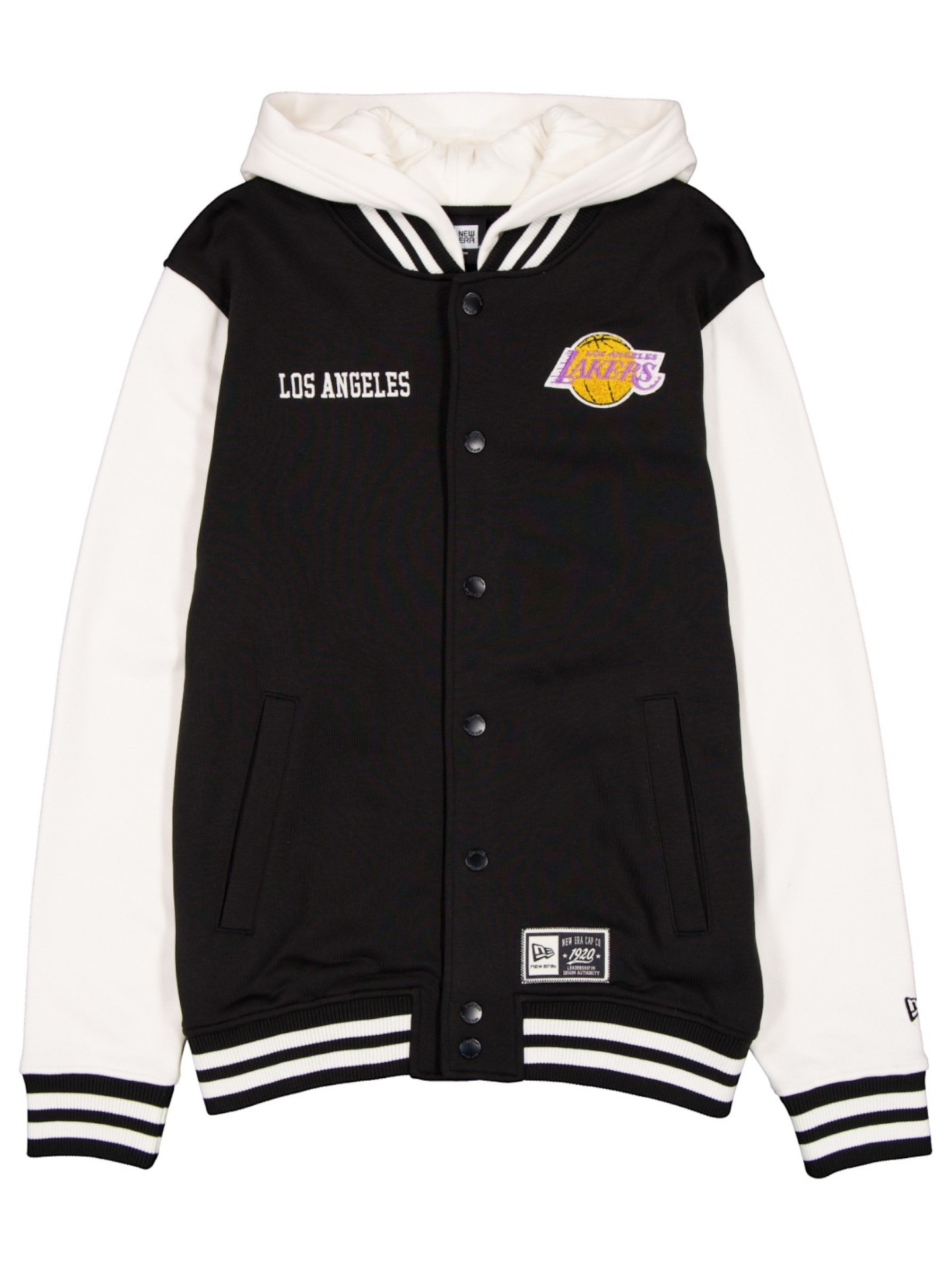 Los Angeles Lakers Letterman Hooded NBA Jacke Schwarz