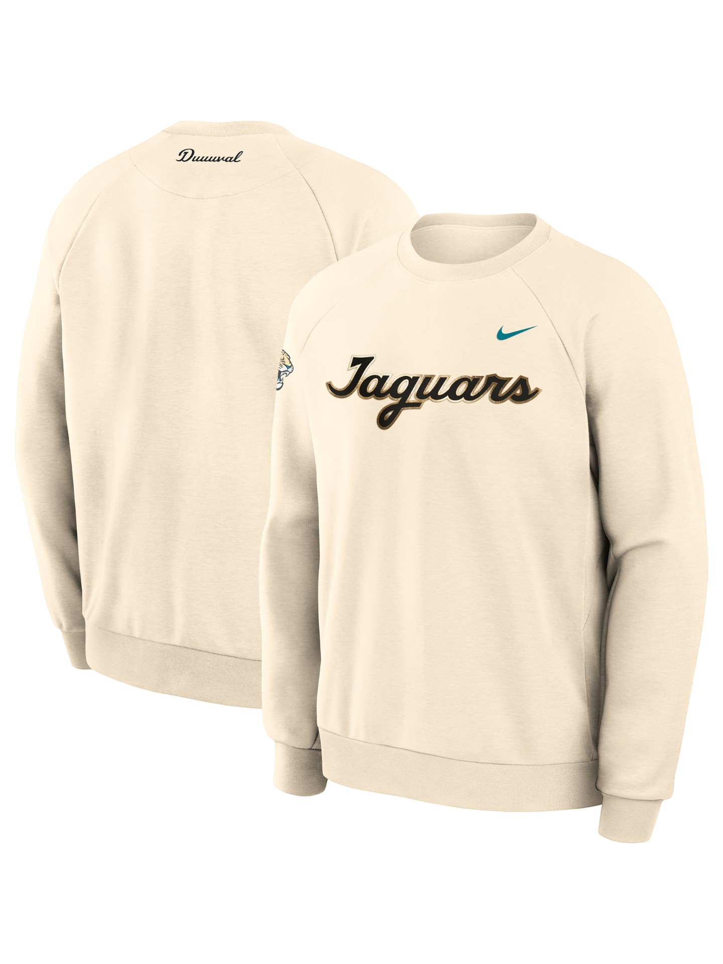 Jacksonville Jaguars 2026 NFL Rivalries Dri-FIT Crewneck Pullover Cream