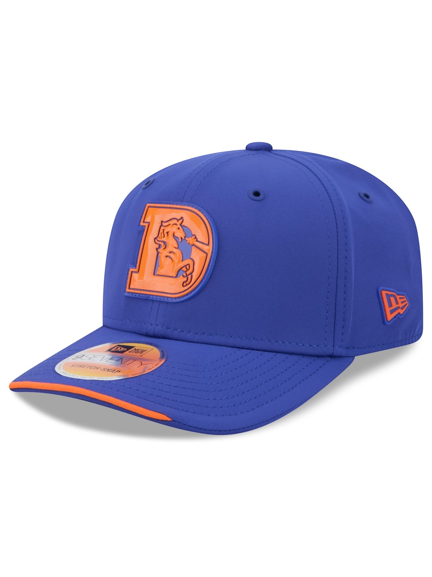Denver Broncos Historic 2026 NFL Sideline 9SEVENTY Stretch-Snap Cap Blau