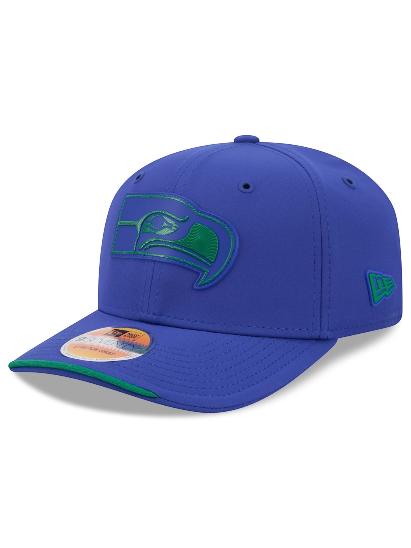 Seattle Seahawks Historic 2026 NFL Sideline 9SEVENTY Stretch-Snap Cap Blau