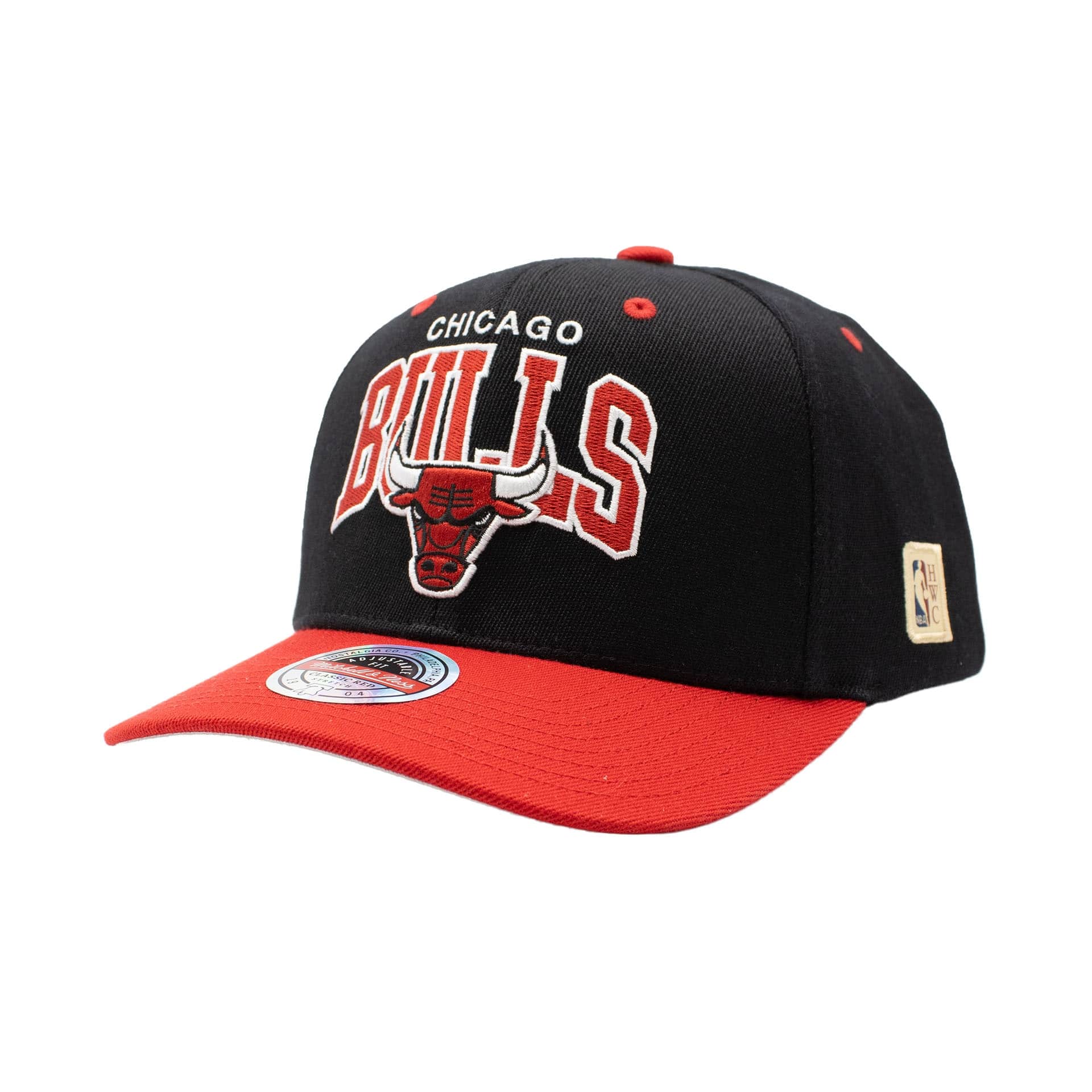 Chicago Bulls Team Arch Classic Red Stretch-Snap NBA Cap Schwarz