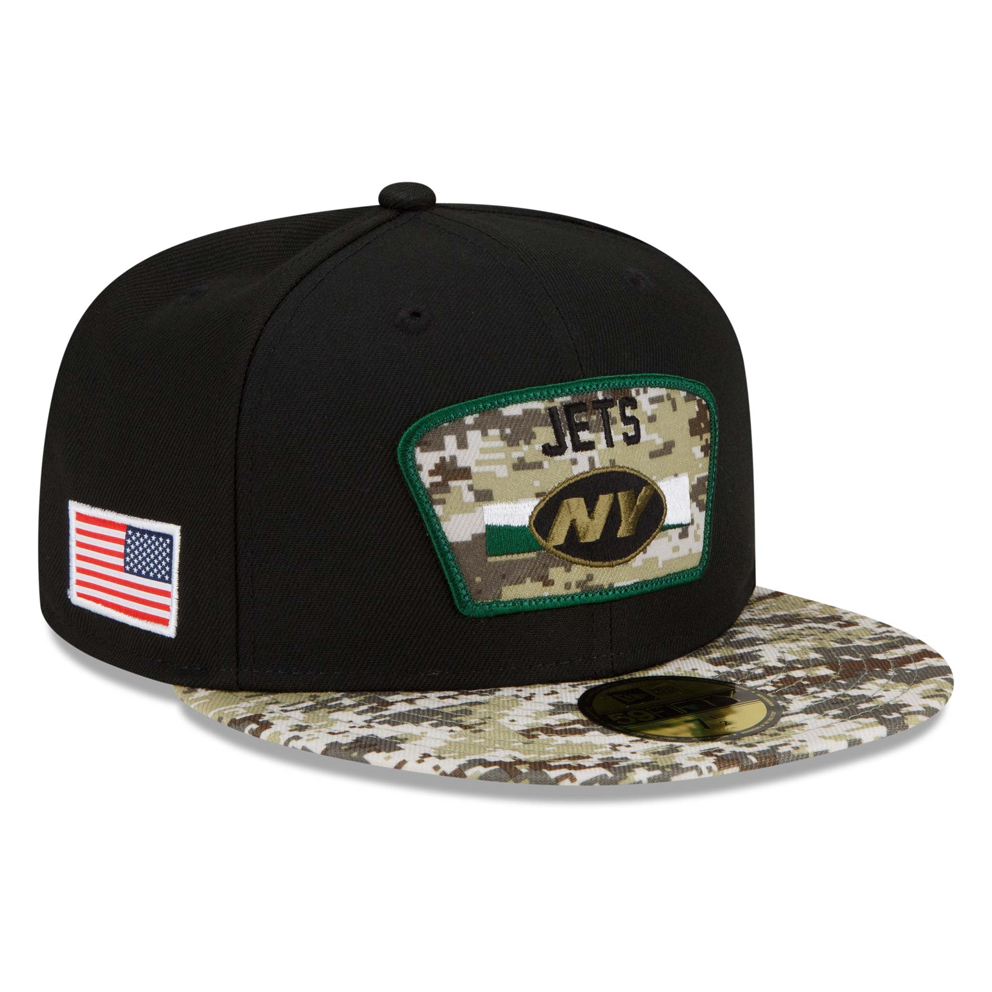 New York Jets 2021 NFL On-Field Salute to Service New Era 59FIFTY Fitted Cap