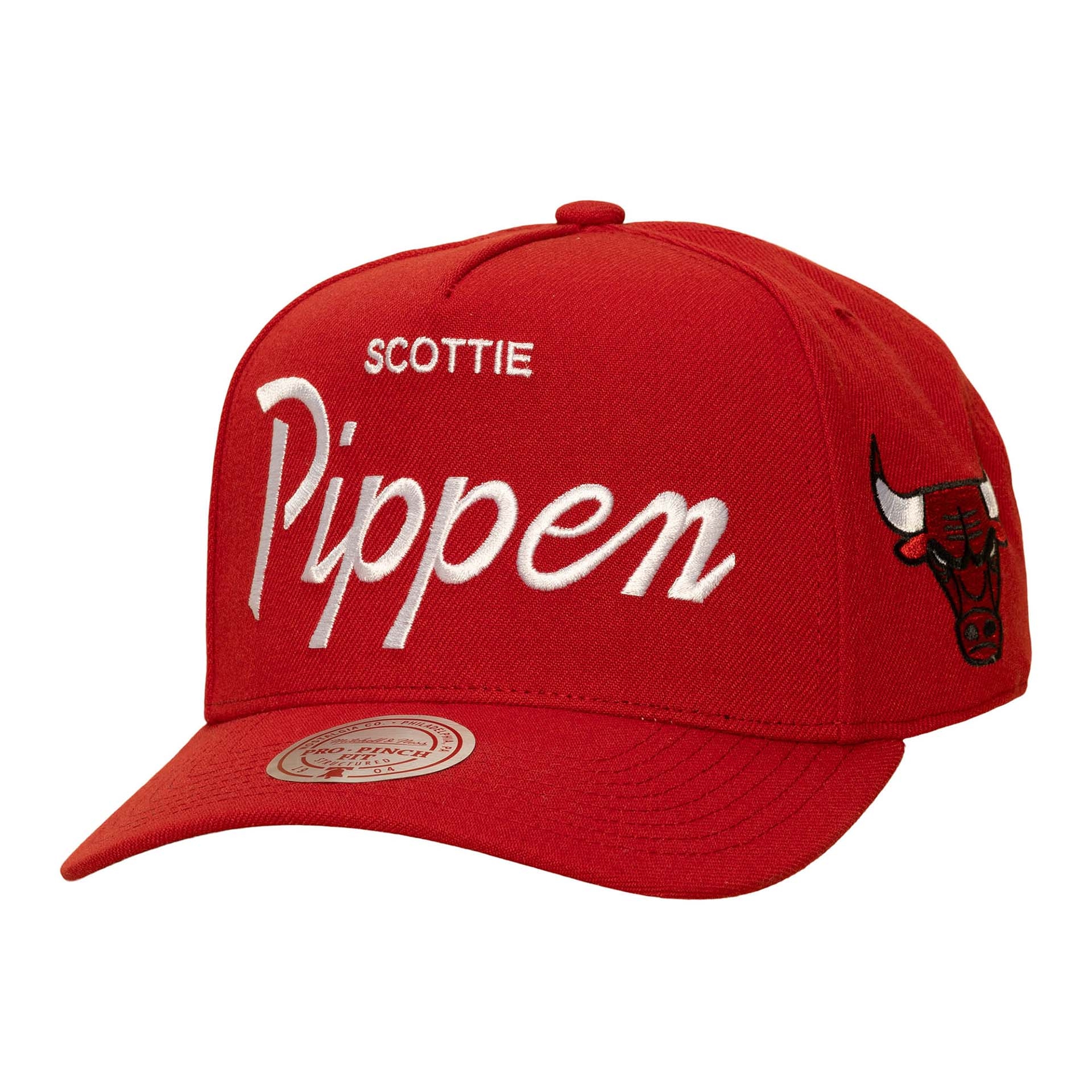 Scottie Pippen Chicago Bulls Pro Pinch Snapback NBA Cap Rot