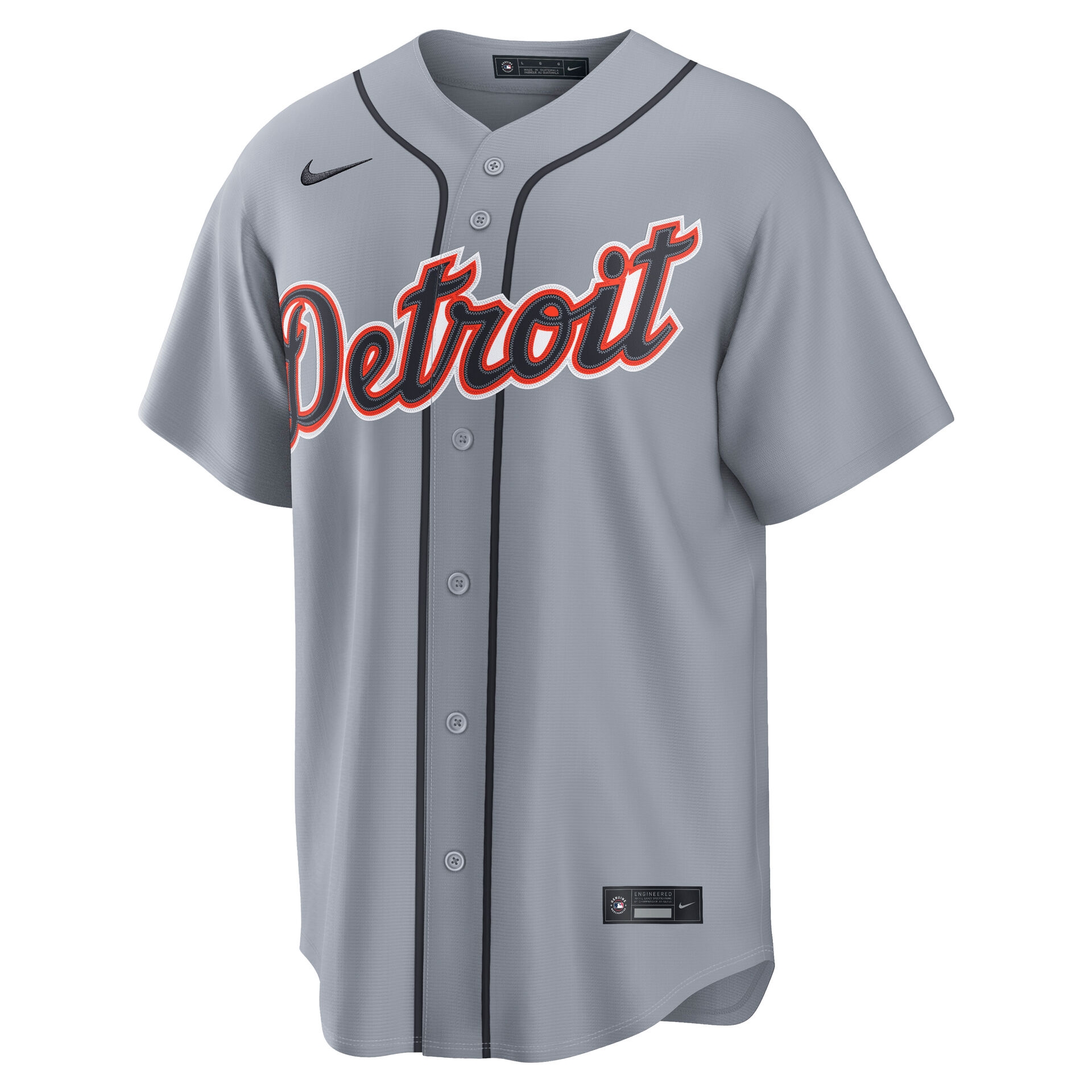 Detroit Tigers Replica MLB Road Trikot Grau