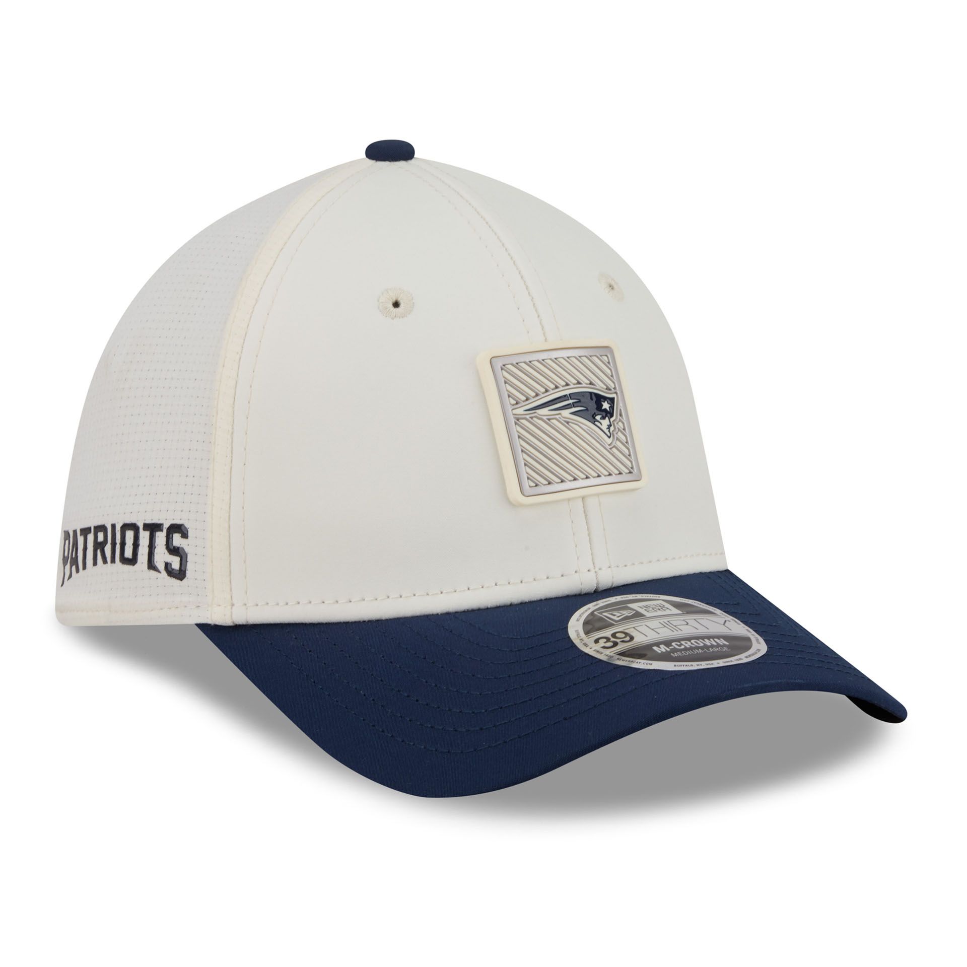 New England Patriots 2026 NFL Training Camp 39THIRTY Flex Cap Cream/Navy