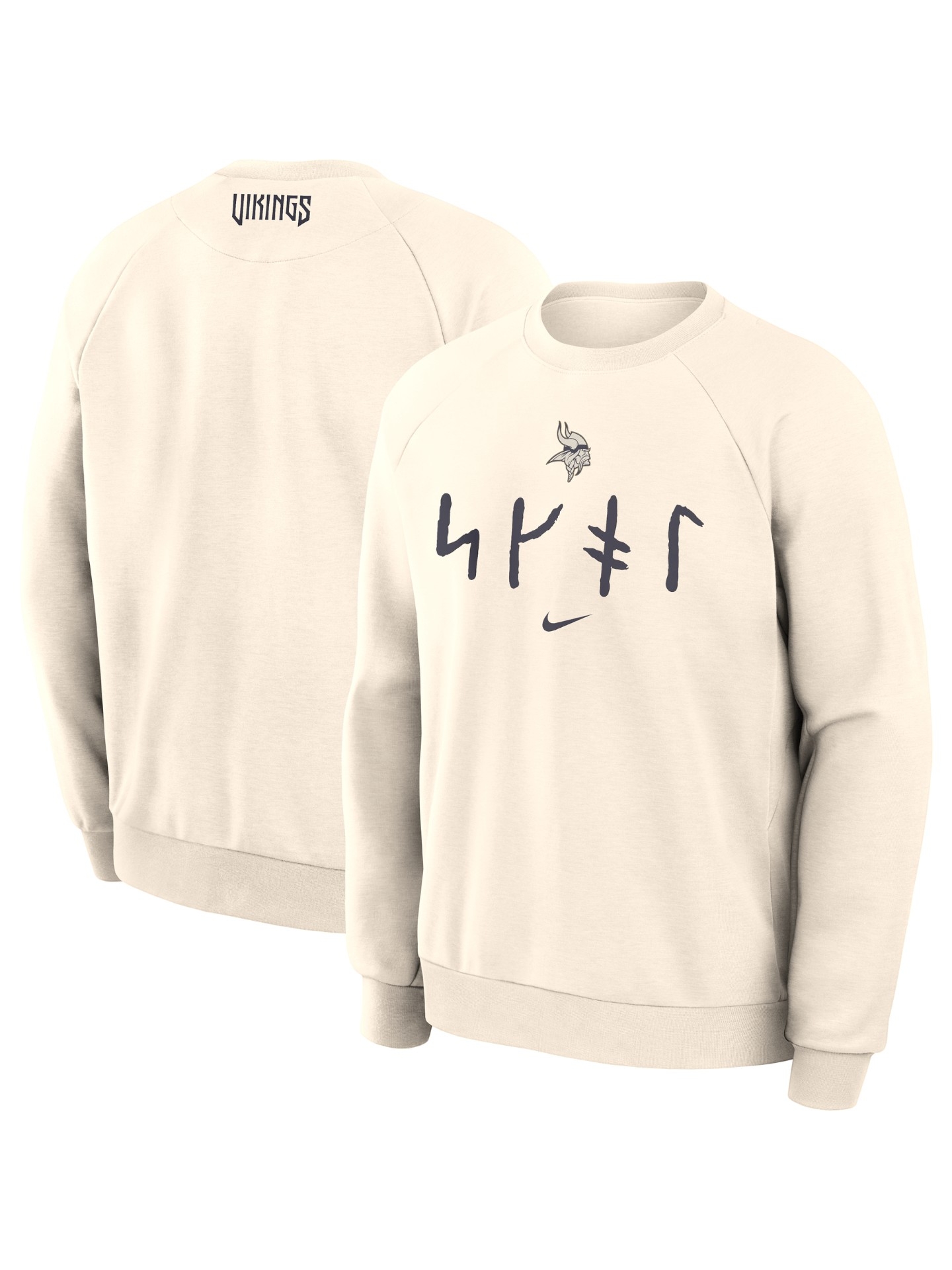 Minnesota Vikings 2026 NFL Rivalries Dri-FIT Crewneck Pullover Natural