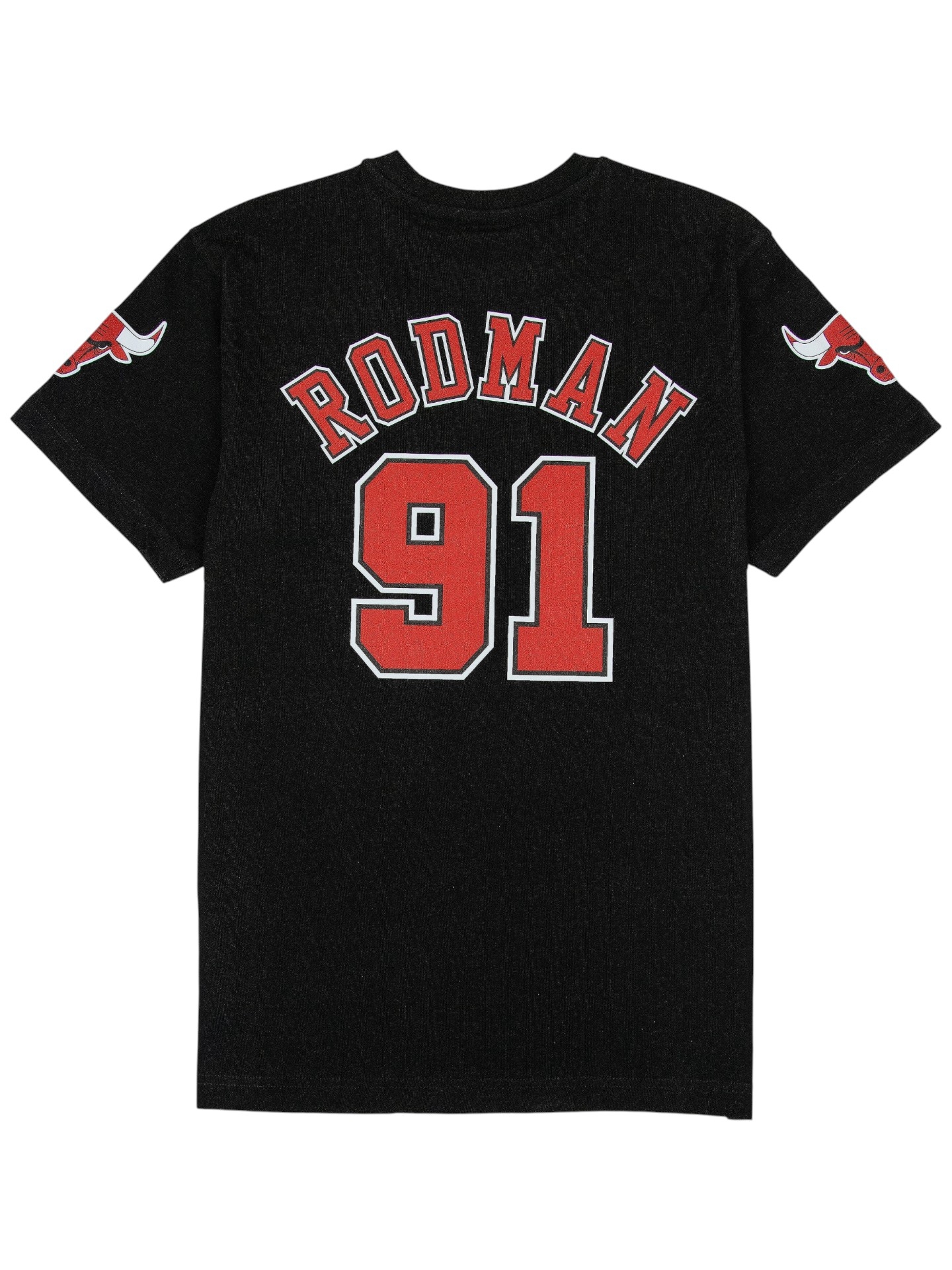 Dennis Rodman #91 Chicago Bulls Wordmark NBA T-Shirt Schwarz