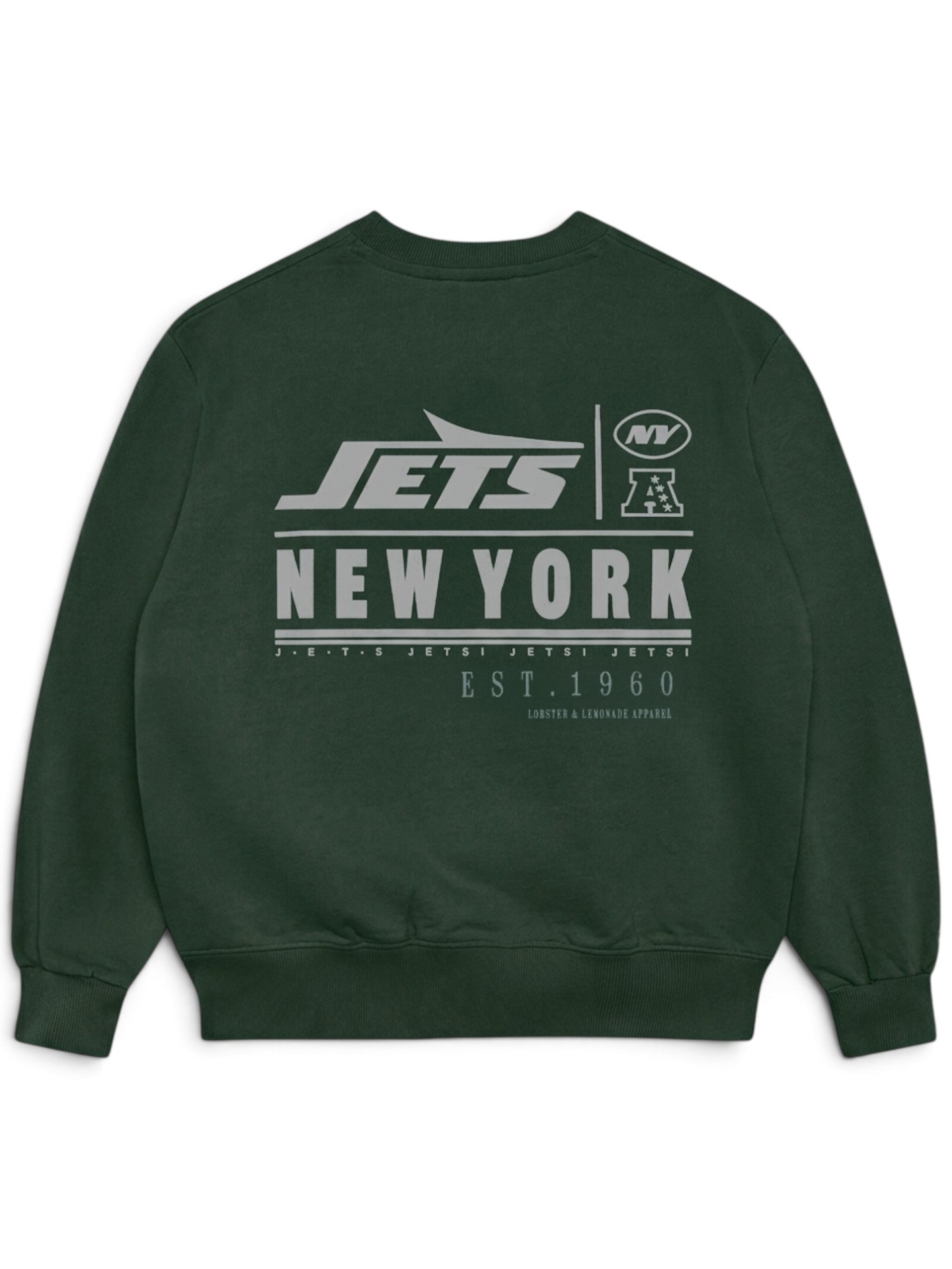 New York Jets L&L '96 Classics NFL Crew Sweater Green