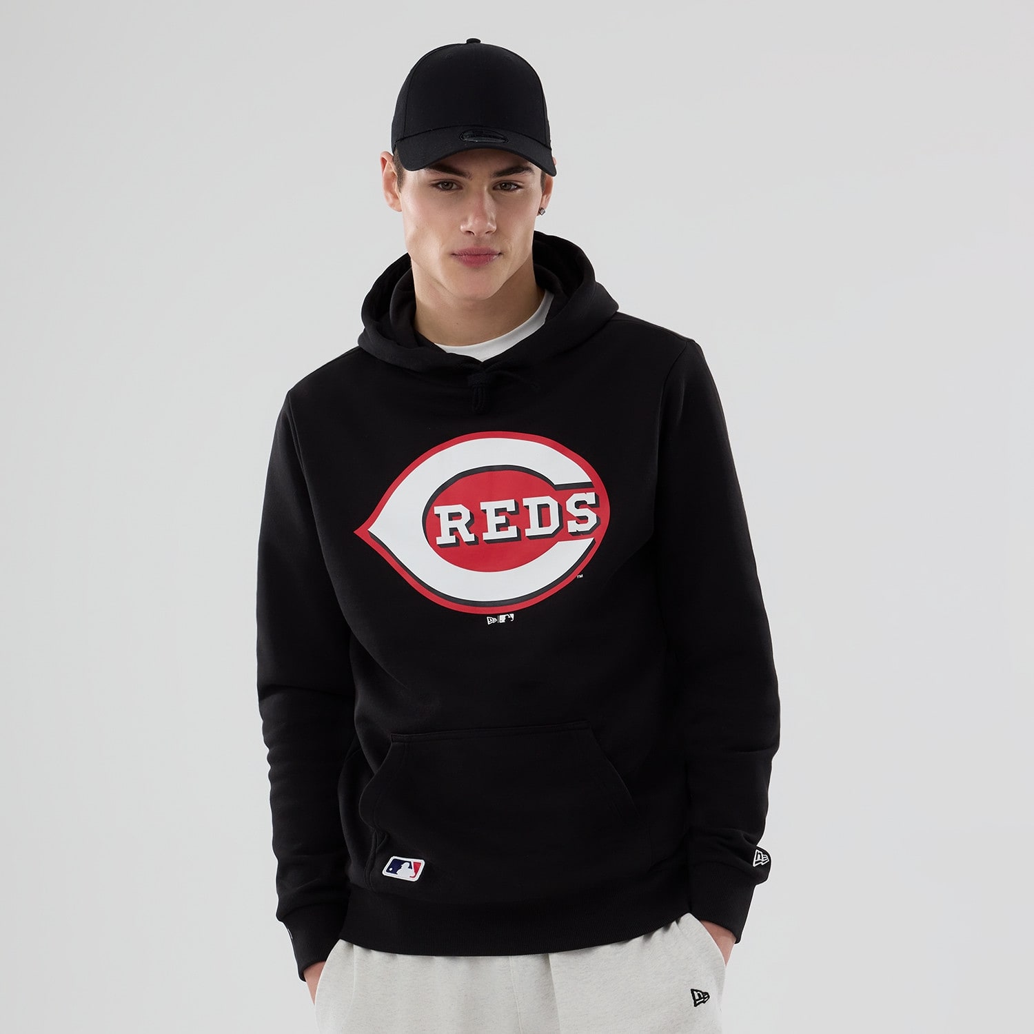 Cincinnati Reds Team Logo MLB Hoodie Black
