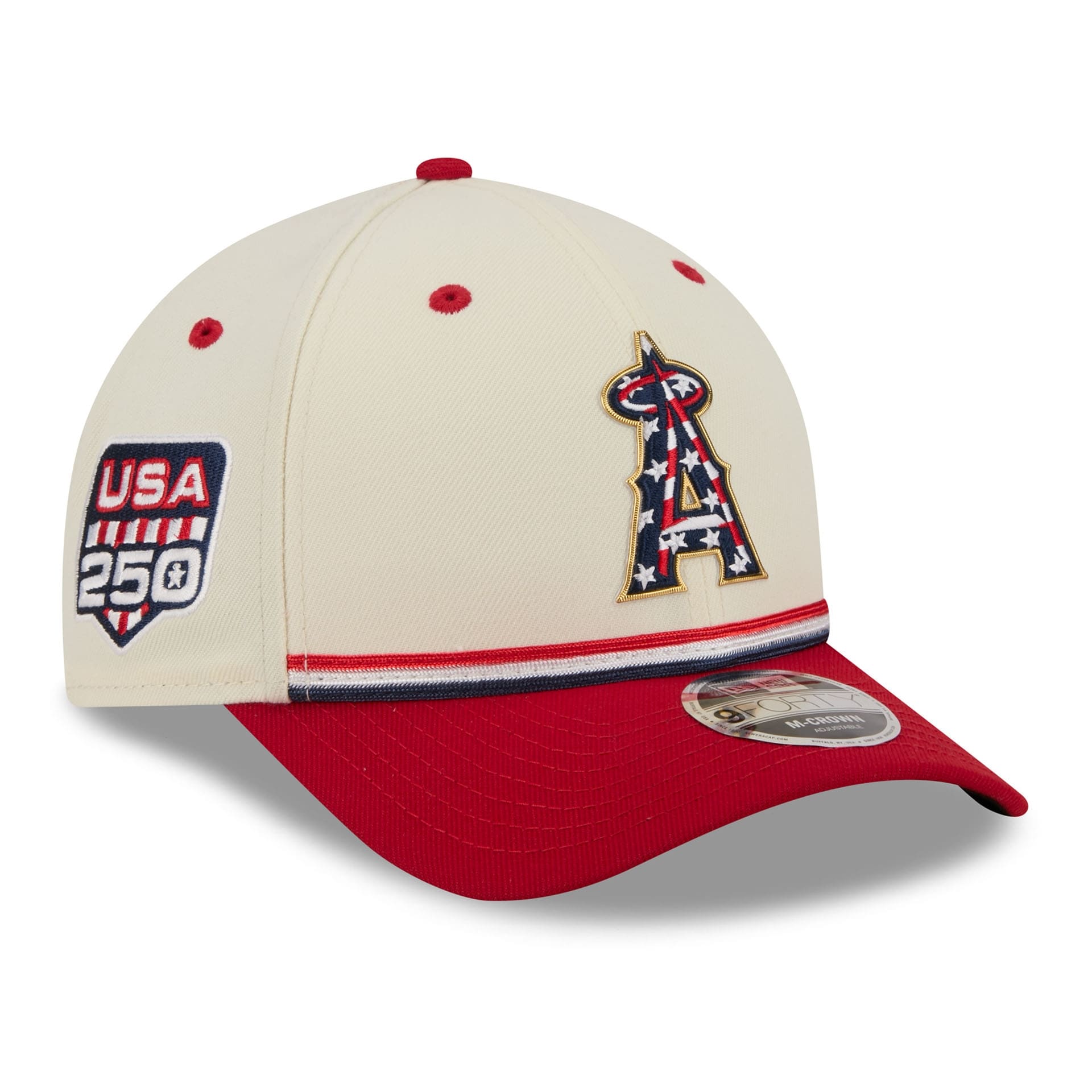 Los Angeles Angels 2026 4th of July USA 250 9FORTY Snapback MLB Cap