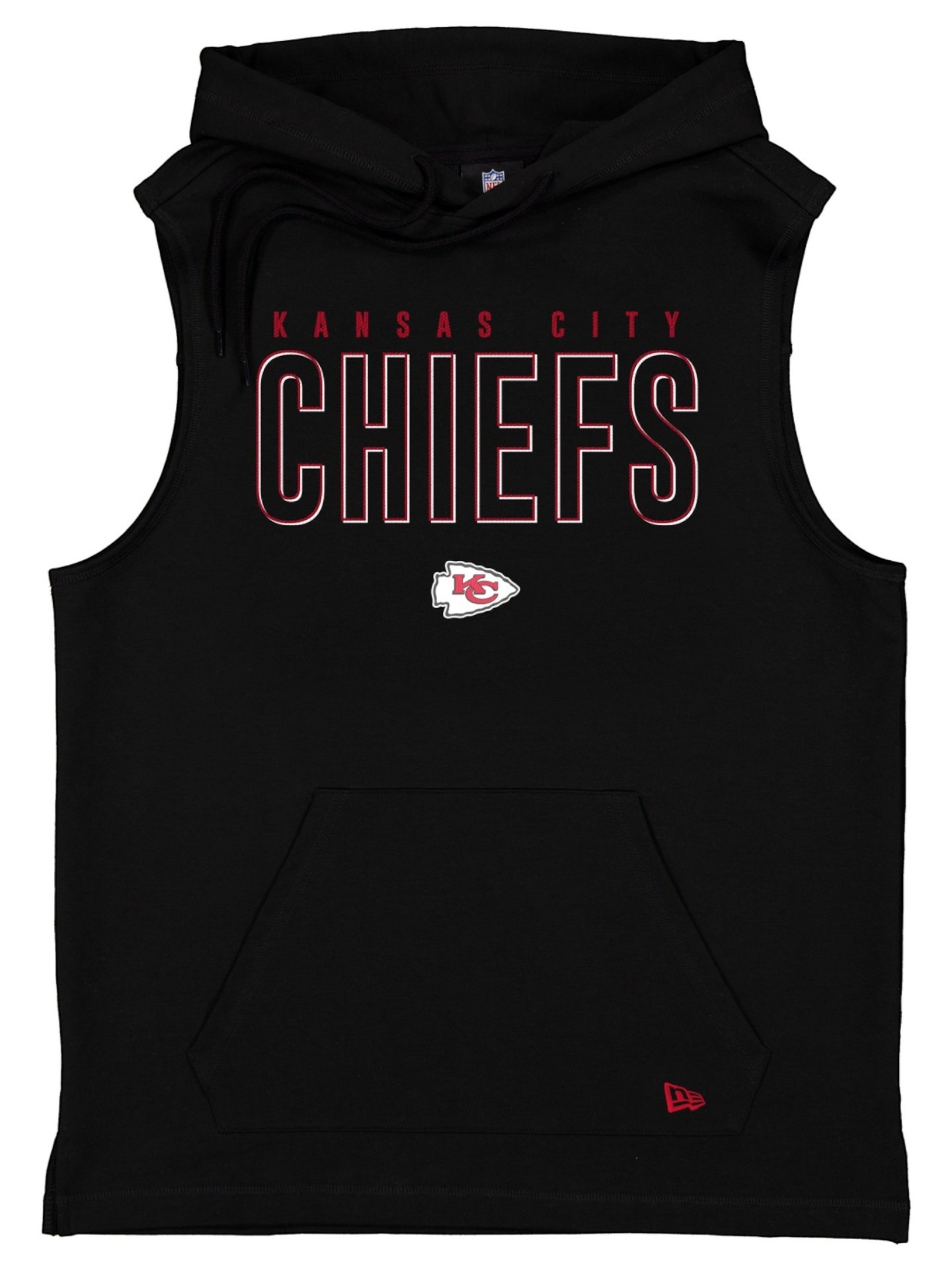 Kansas City Chiefs 2026 NFL Sideline Sleeveless Hoodie Schwarz