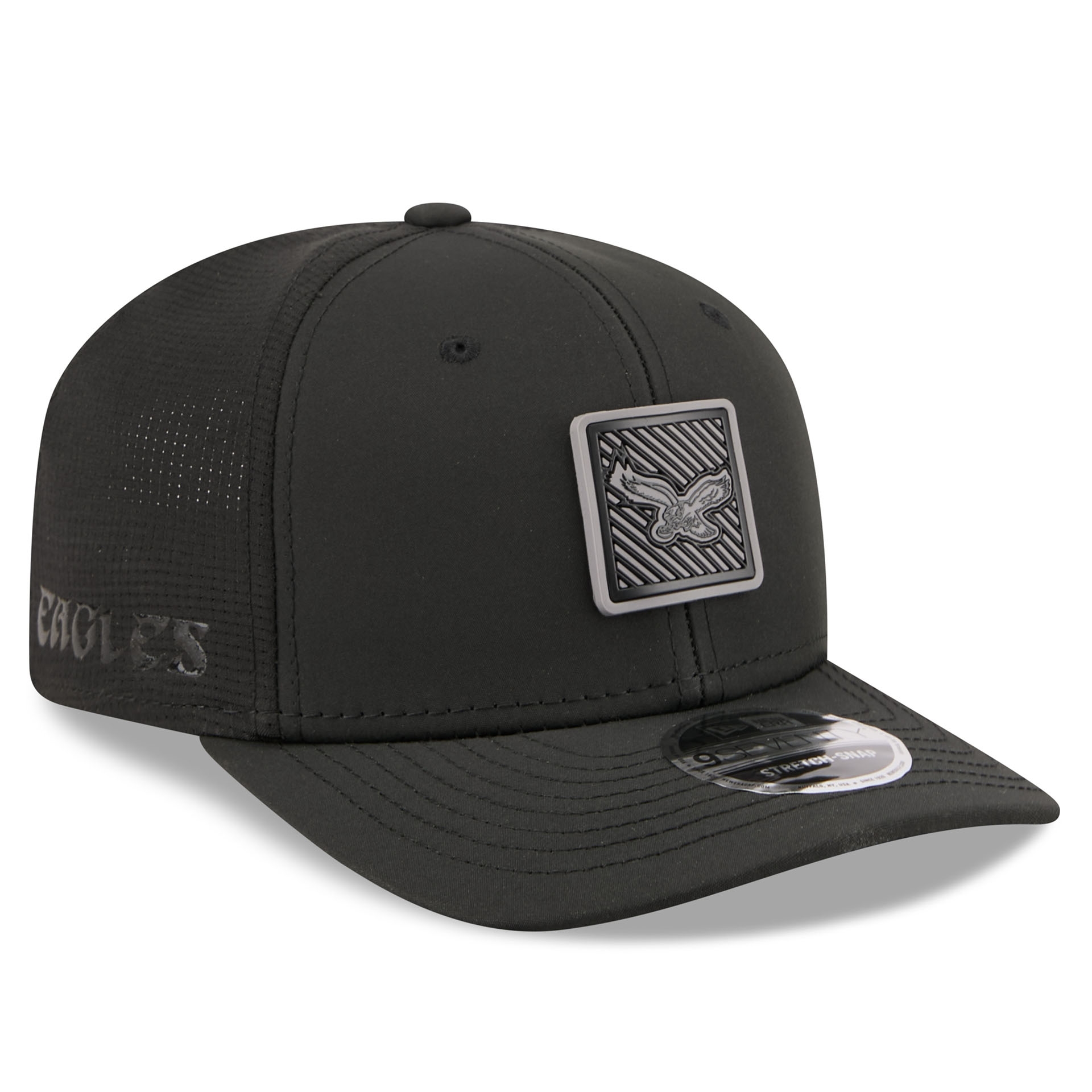 Philadelphia Eagles Black Historic Logo 2026 NFL Training Camp 9SEVENTY Stretch-Snap Cap Schwarz